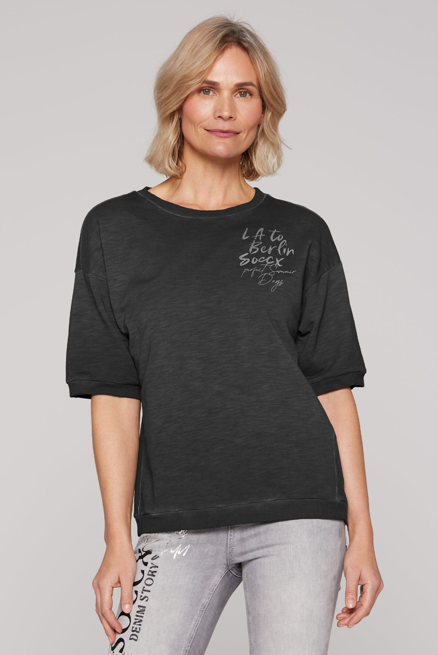 SOCCX Sweater, mit nach vorn gedrehten Seitennähten günstig online kaufen