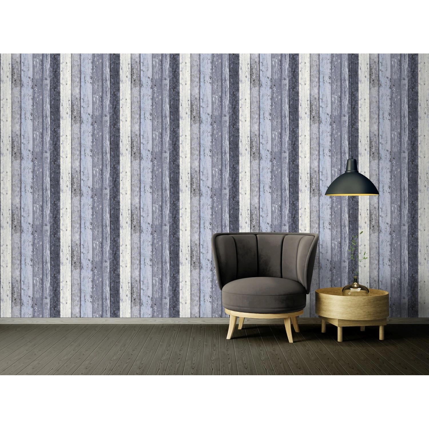 A.S. Création Tapete Holzoptik Blau 53 cm x 10,05 m AS-855060 günstig online kaufen