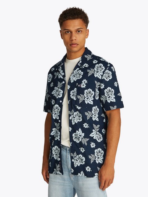 Tommy Jeans Kurzarmhemd TJM REG SLUB AOP SS SHIRT EXT günstig online kaufen