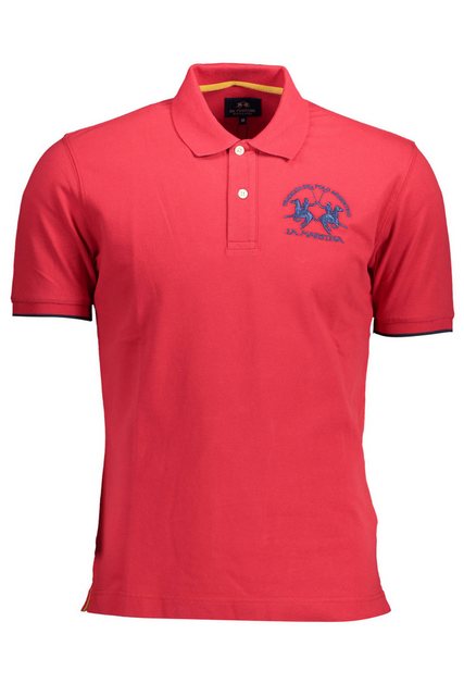 La Martina Poloshirt Herren Kurzarm Polo - Rot, Regular Fit, Stickerei & günstig online kaufen