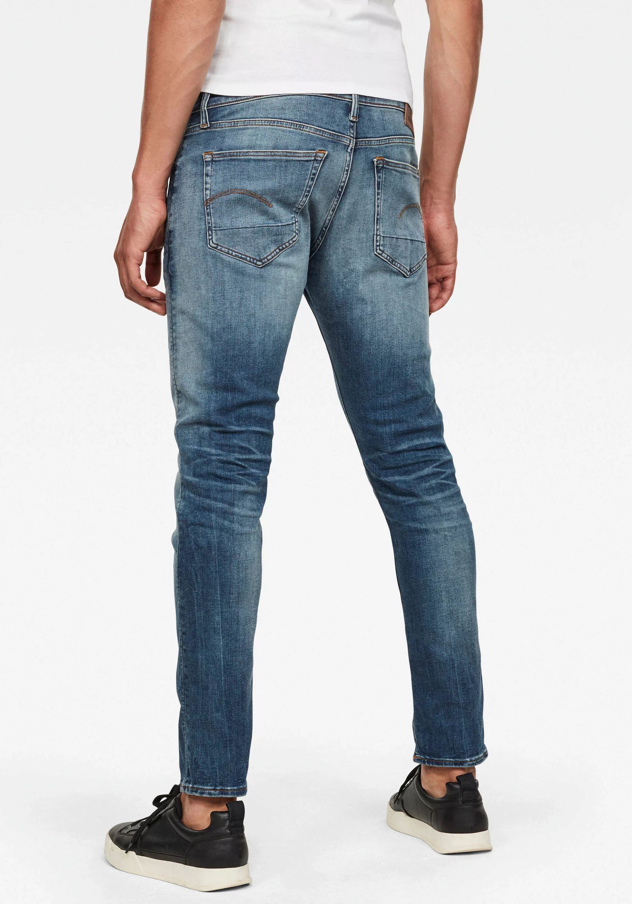 G-Star Herren Jeans 3301 Slim Fit - Blau - Vintage Medium Aged günstig online kaufen
