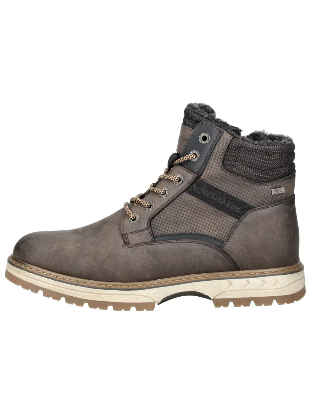 TOM TAILOR Schnürstiefelette "Tom Tailor Stiefelette Lederimitat/Textil" günstig online kaufen