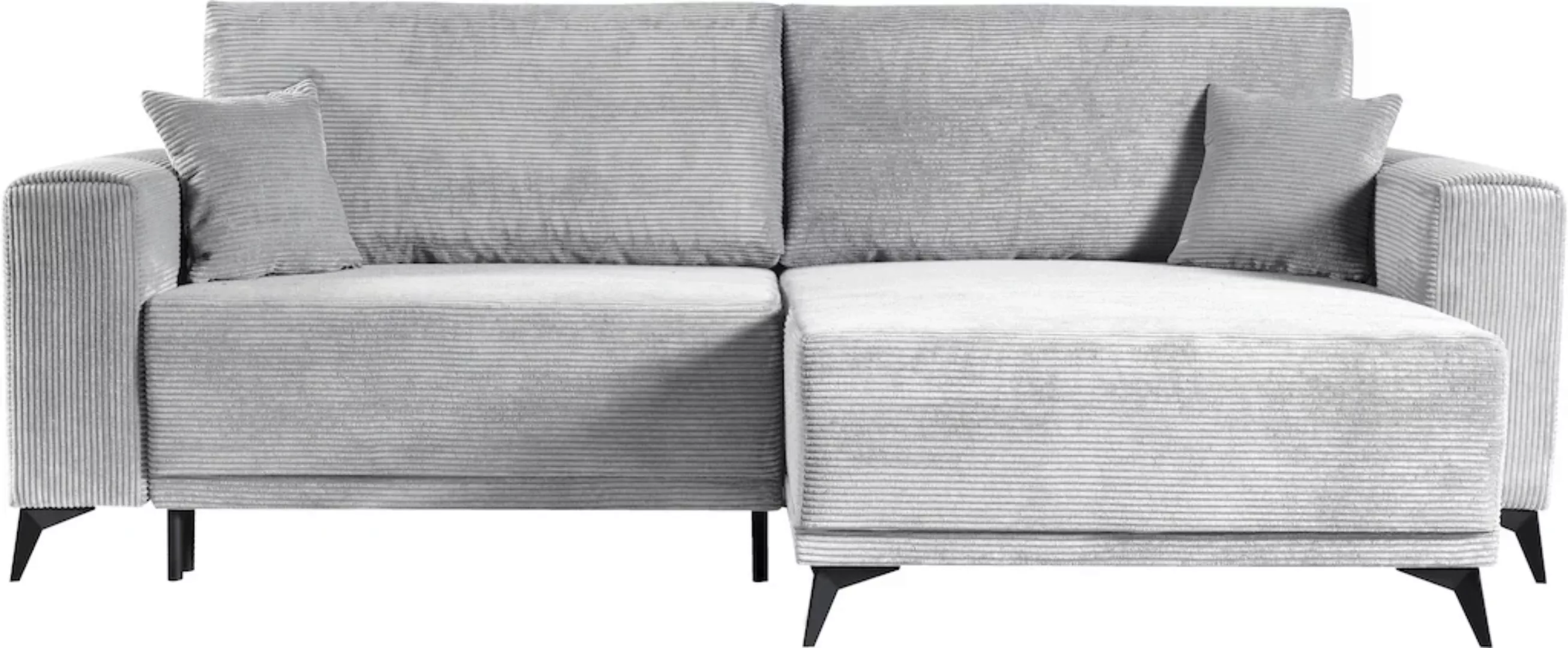 WERK2 Ecksofa »Scandic L-Form«, Moderne Eckcouch in Cord, Sofa mit Schlaffu günstig online kaufen