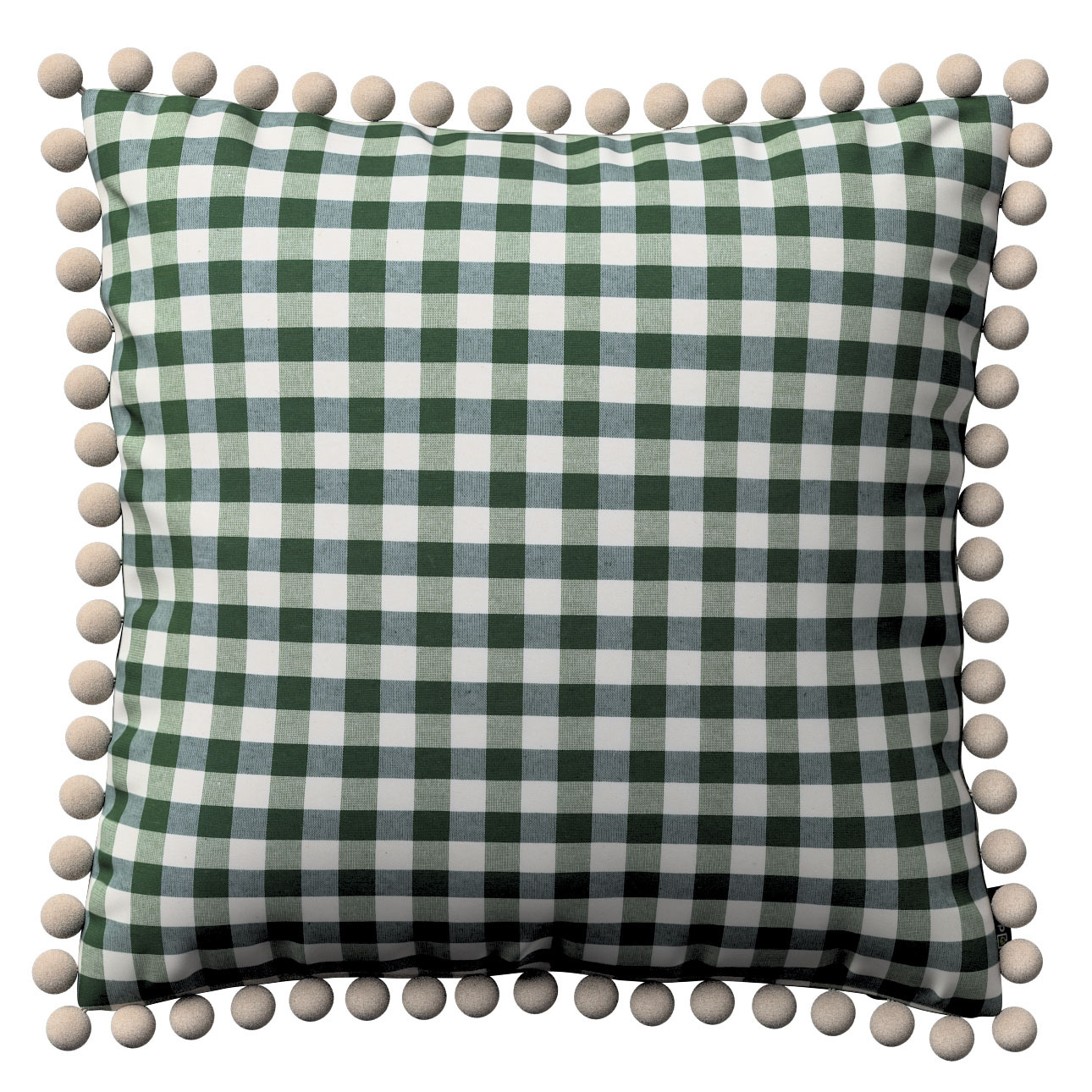 Kissenhülle Wera mit Bommeln, grün-ecru, 45 x 45 cm, Quadro (144-34) günstig online kaufen