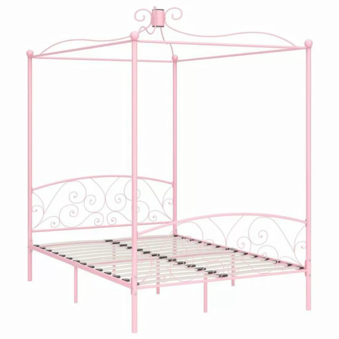 Himmelbett-gestell Rosa Metall 120 X 200 Cm günstig online kaufen