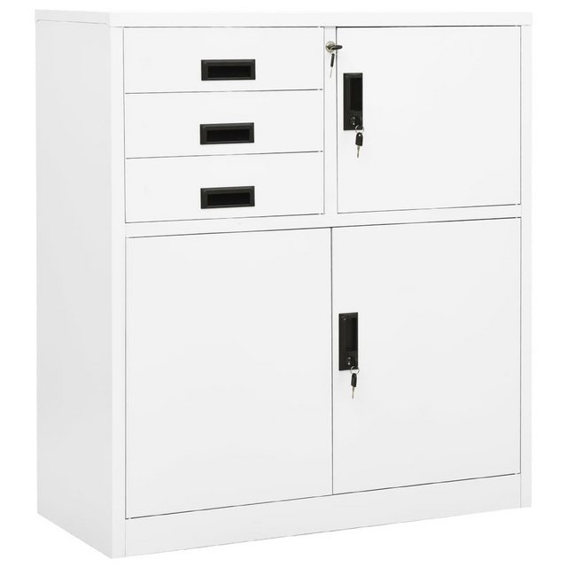 Büroschrank Weiß 90x40x102 Cm Stahl günstig online kaufen