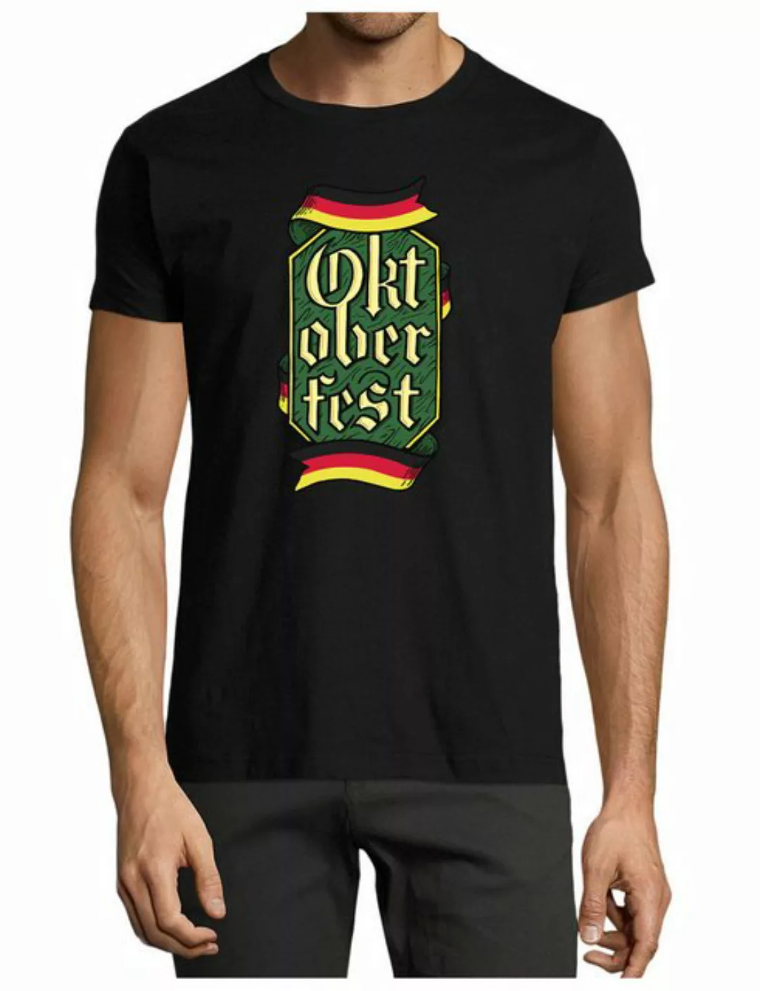 MyDesign24 T-Shirt Herren Party Shirt - Trinkshirt Oktoberfest T-Shirt Baum günstig online kaufen