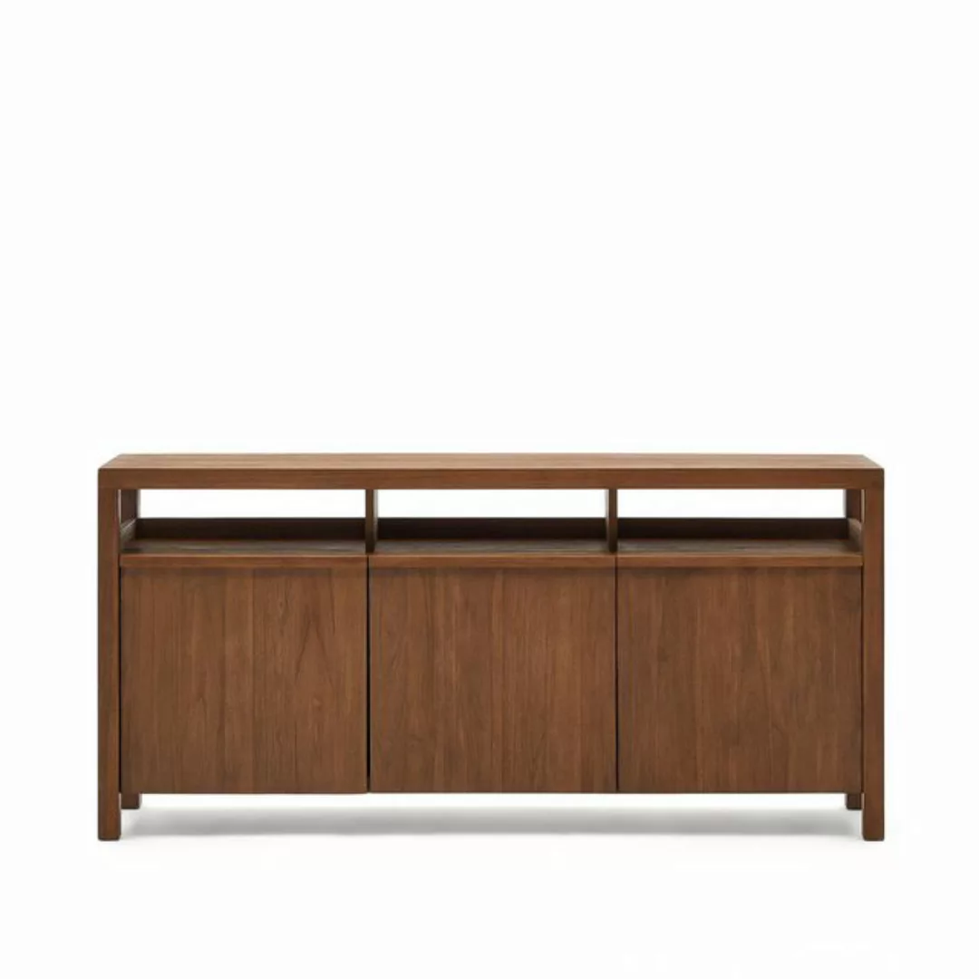 Natur24 Vitrine Sideboard Sashi 180 x 85 x 40 cm Teakholz günstig online kaufen