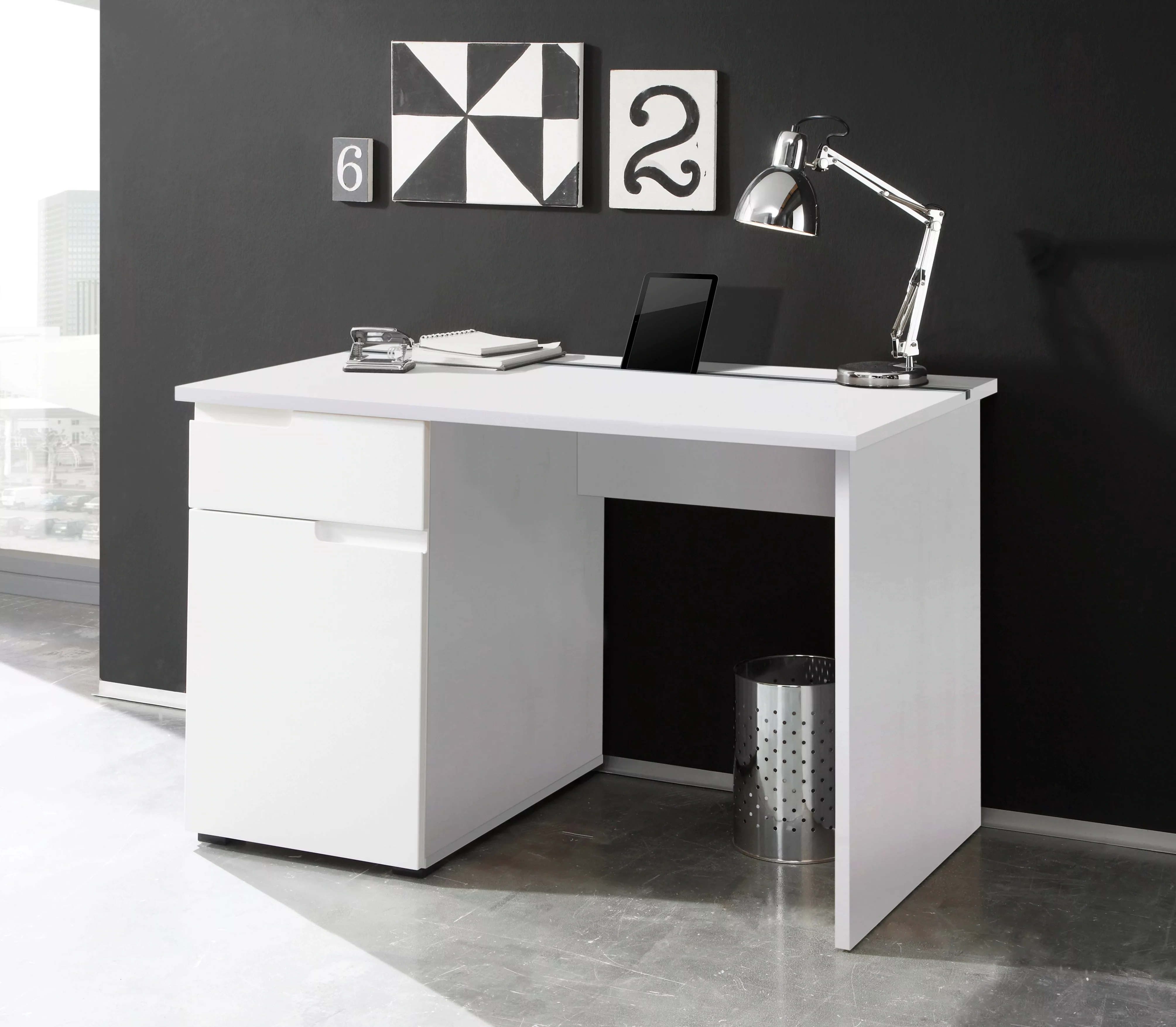 BEGA OFFICE Schreibtisch "Spice", Home Office Desk mit Griffmulden, in 2 Br günstig online kaufen