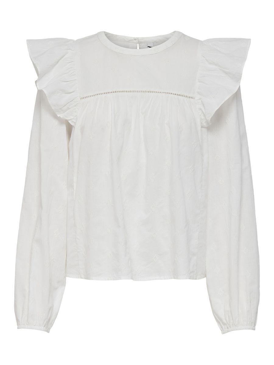ONLY Rüschen- Hemd Damen White günstig online kaufen