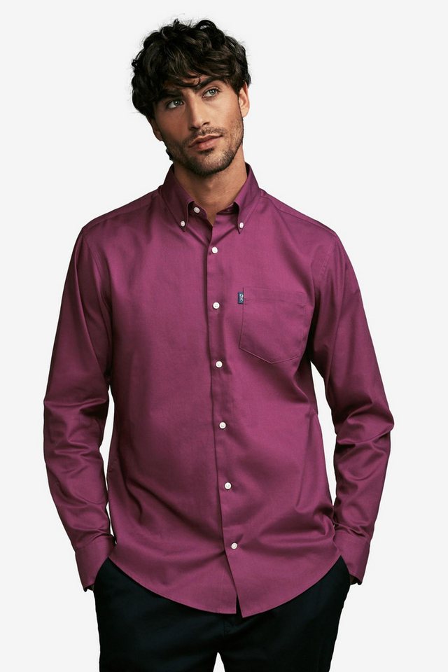 Next Langarmhemd Pflegeleichtes Button-Down-Oxford-Hemd (1-tlg) günstig online kaufen