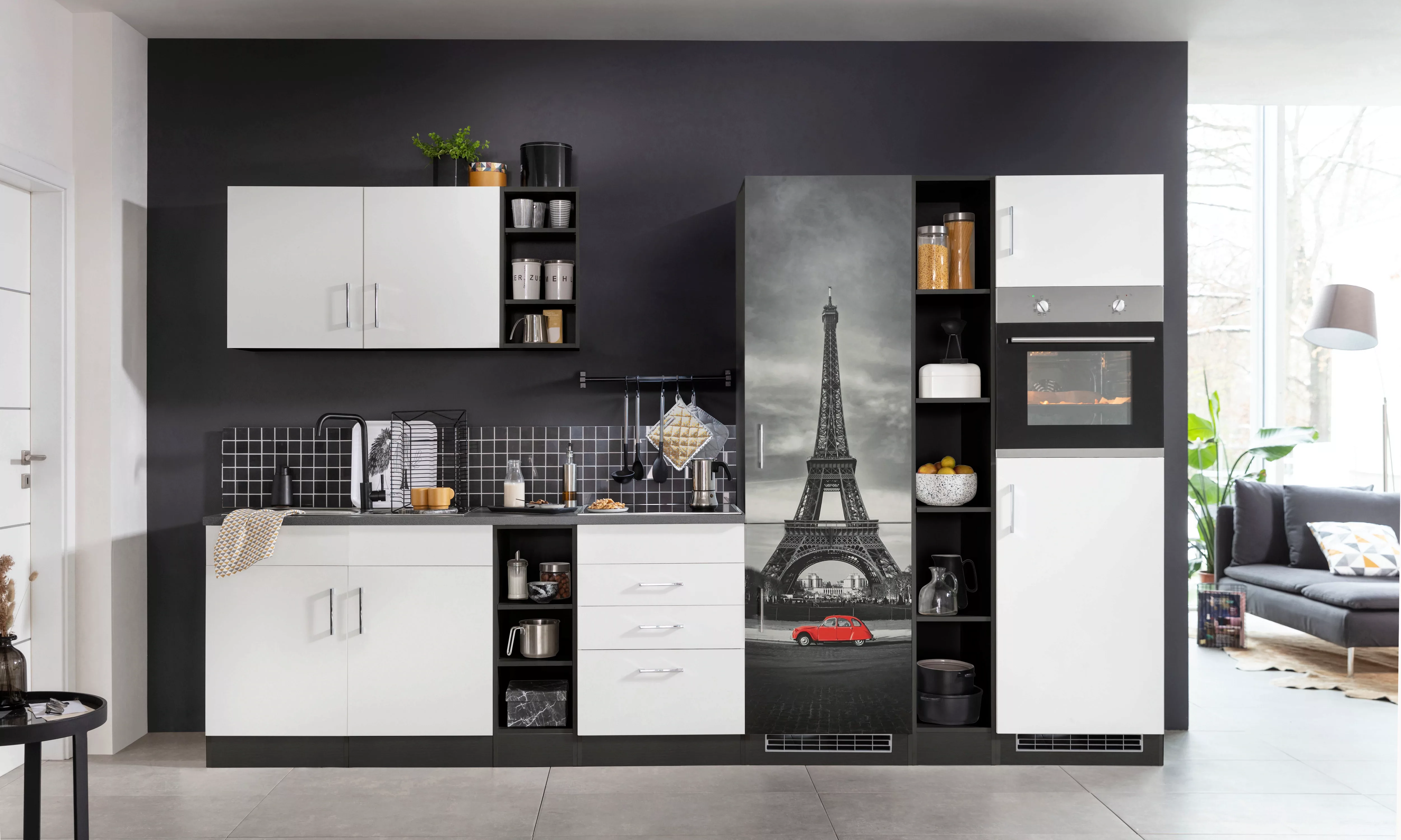 HELD MÖBEL Küchenzeile "Paris", ohne E-Geräte, Breite 340 cm günstig online kaufen