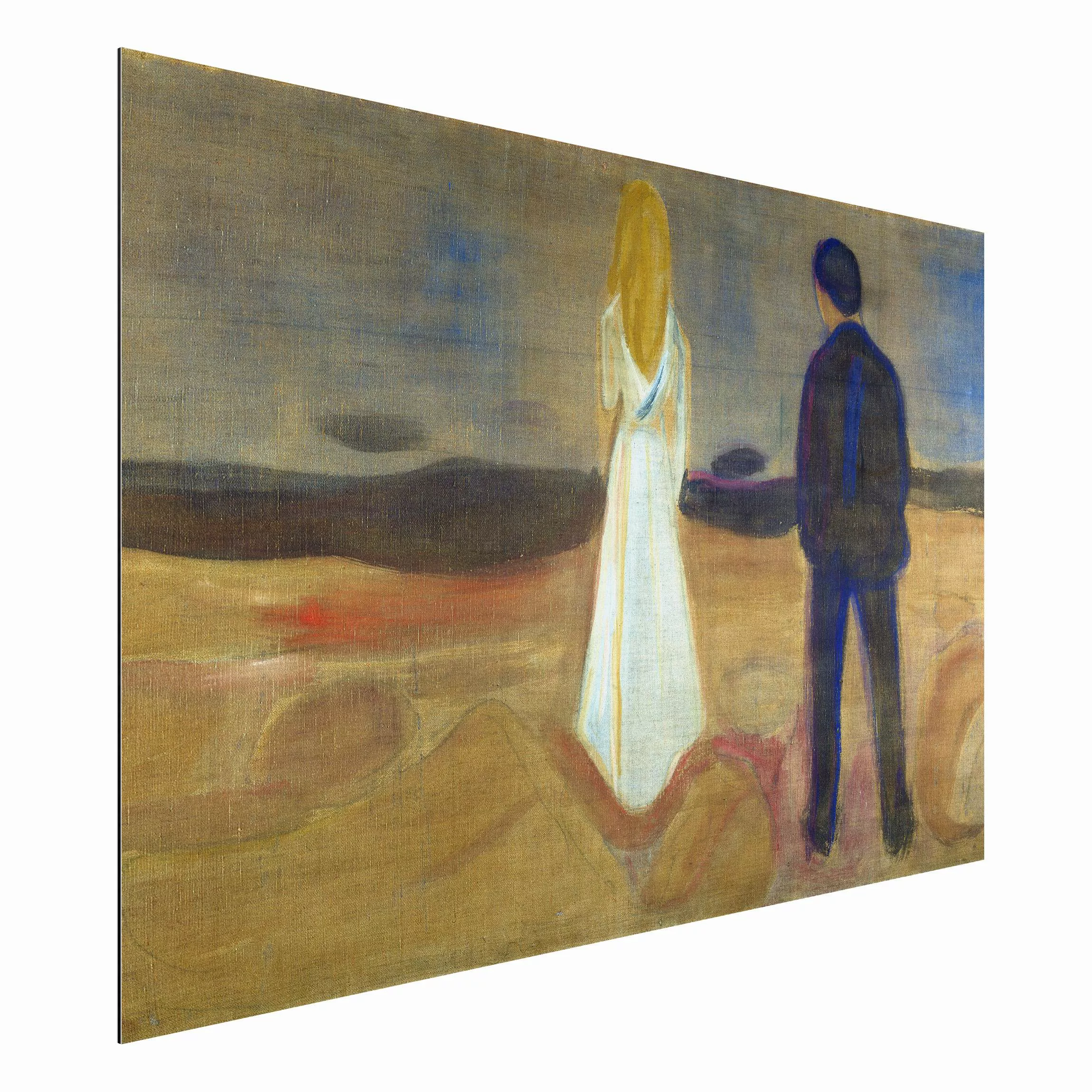 Alu-Dibond Bild Kunstdruck - Querformat 3:2 Edvard Munch - Zwei Menschen günstig online kaufen