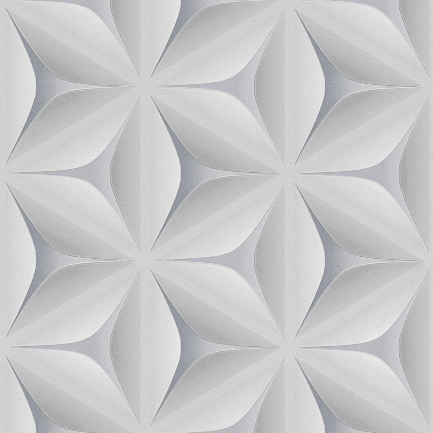 Bricoflor 3D Tapete in Hellgrau Moderne Blumentapete Im Grafik Design für B günstig online kaufen