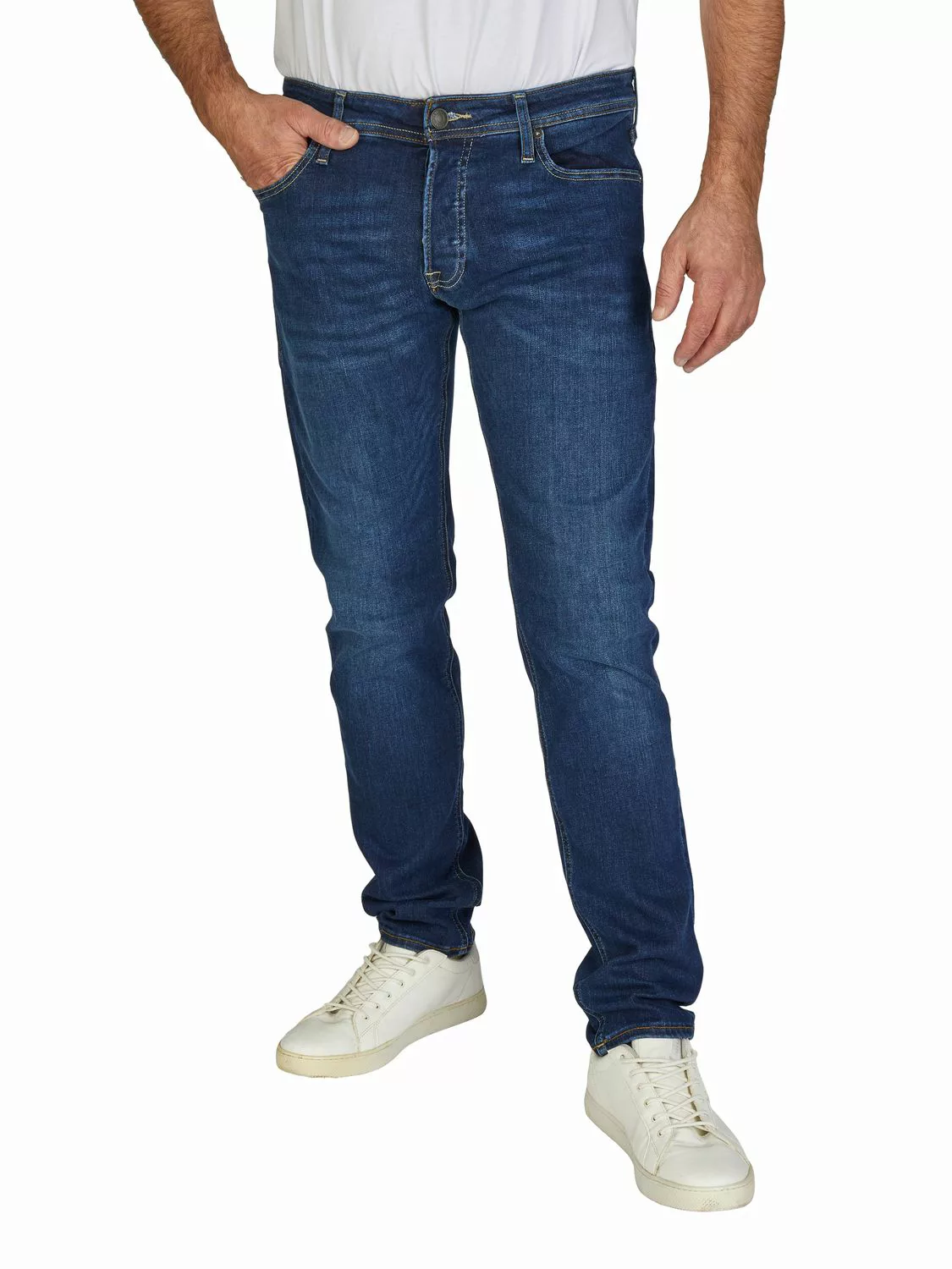 Jack & Jones Straight-Jeans Herren Jeanshose JJICLARK Straight Fit Denim Ho günstig online kaufen