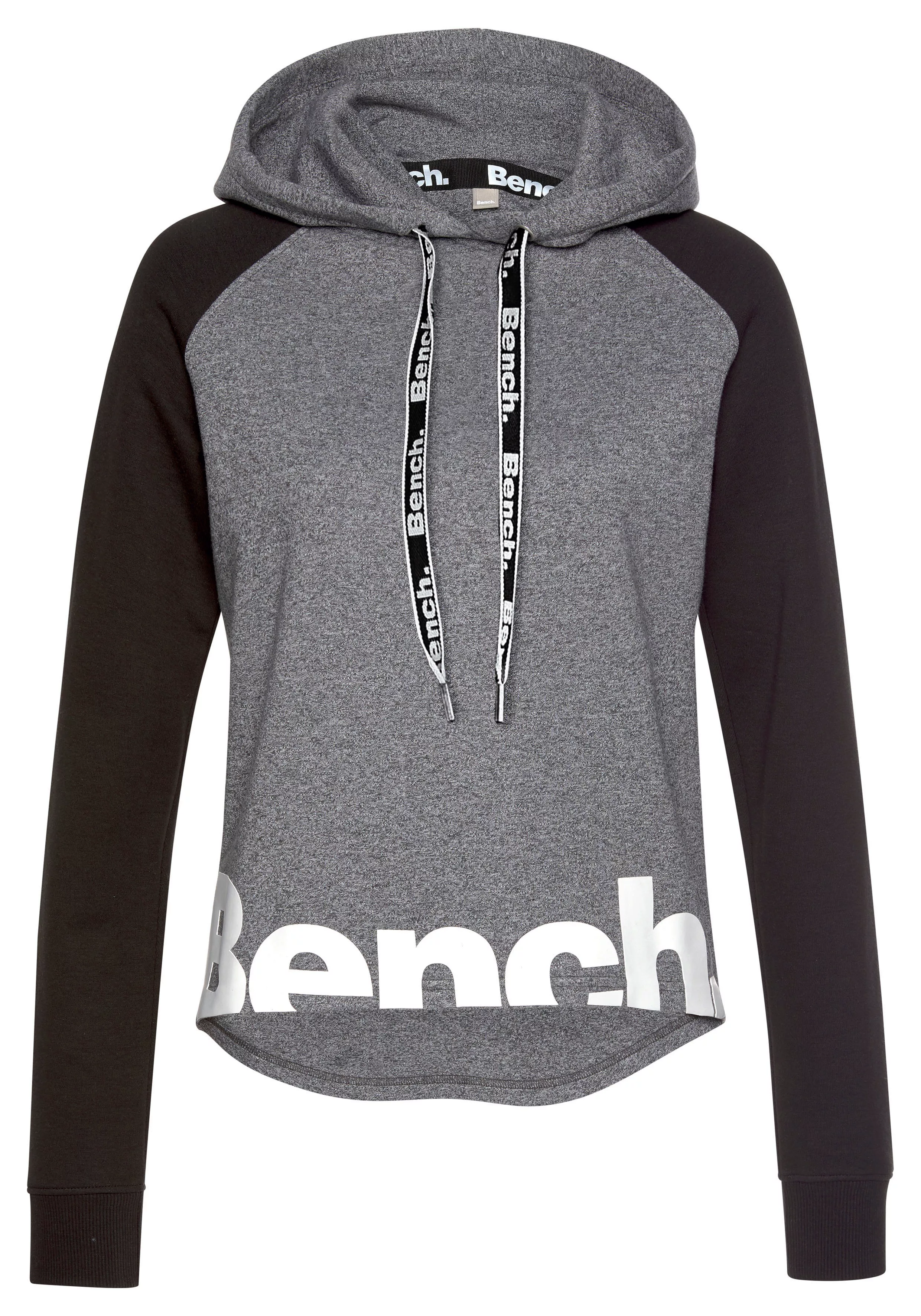 Bench. Loungewear Kapuzensweatshirt mit farblich abgesetzten Ärmeln und Log günstig online kaufen