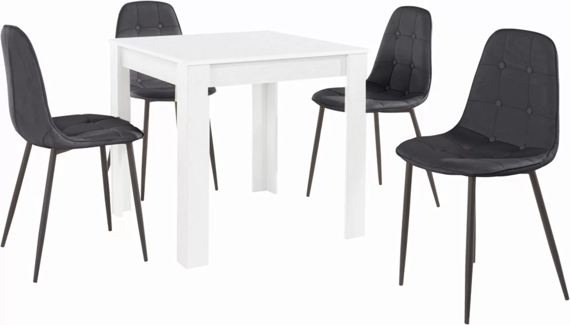 INOSIGN Essgruppe, (Set, 5 tlg.), mit Esstisch 80 cm breit günstig online kaufen