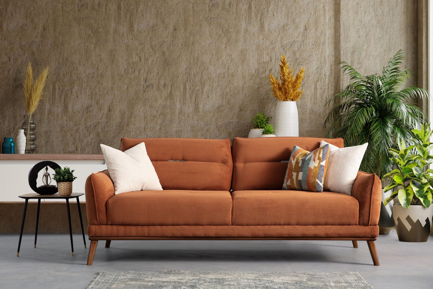 Villa Möbel Sofa Happy, 1 Stk. 2-Sitzer, Hand Made Quality, pflegeleichter günstig online kaufen