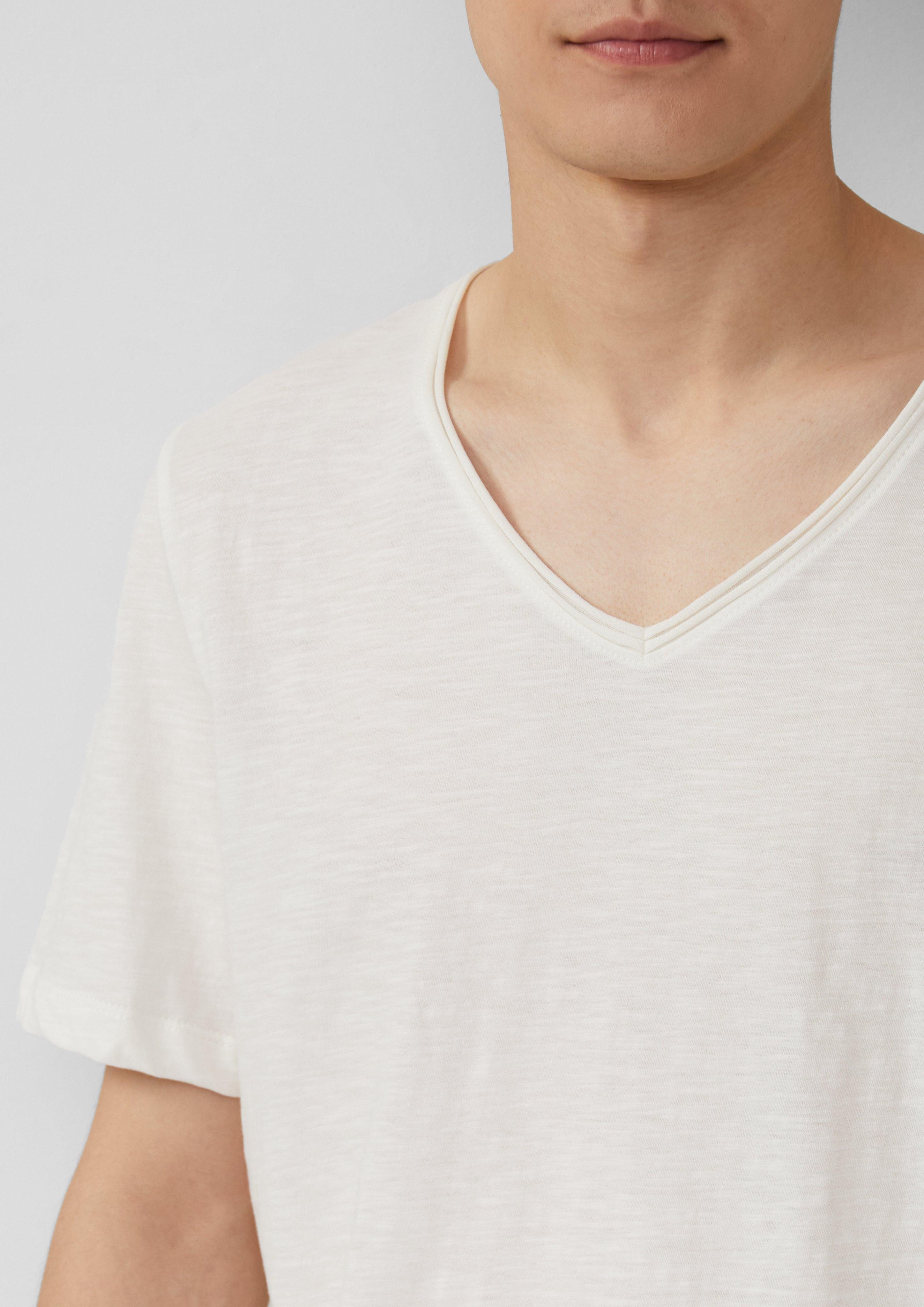 s.Oliver Kurzarmshirt Luftiges T-Shirt mit V-Ausschnitt günstig online kaufen