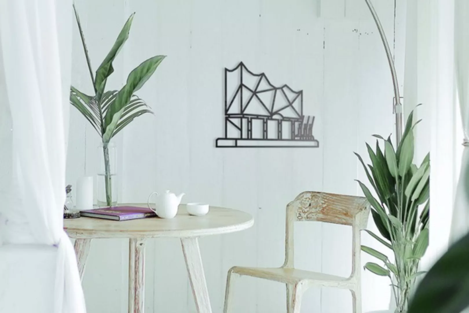 Wanddekoration Aus Holz - Elbfilharmonie Siluette günstig online kaufen