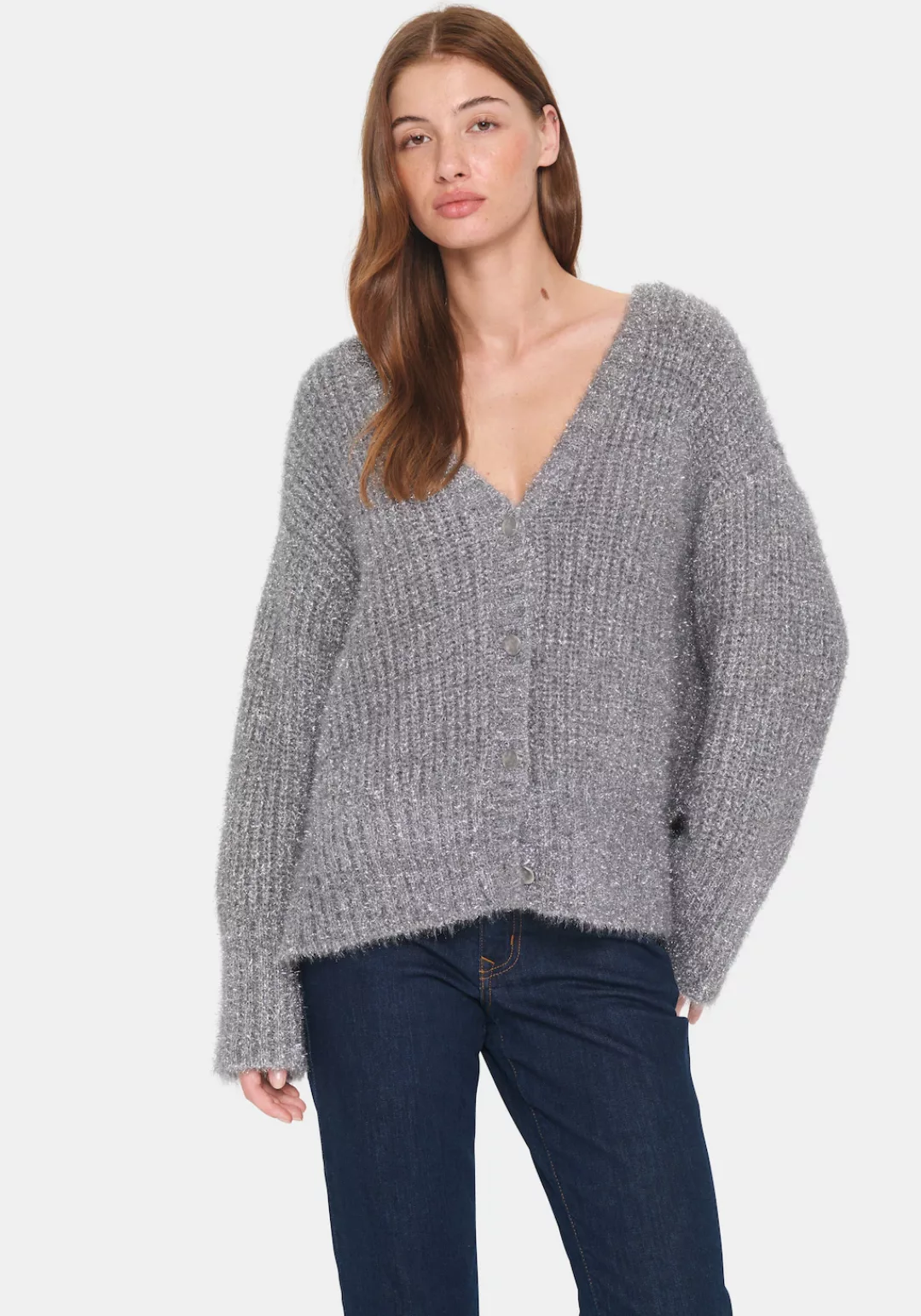 Saint Tropez Strickjacke "HalfaSZ Cardigan", mit Glitzereffekt günstig online kaufen