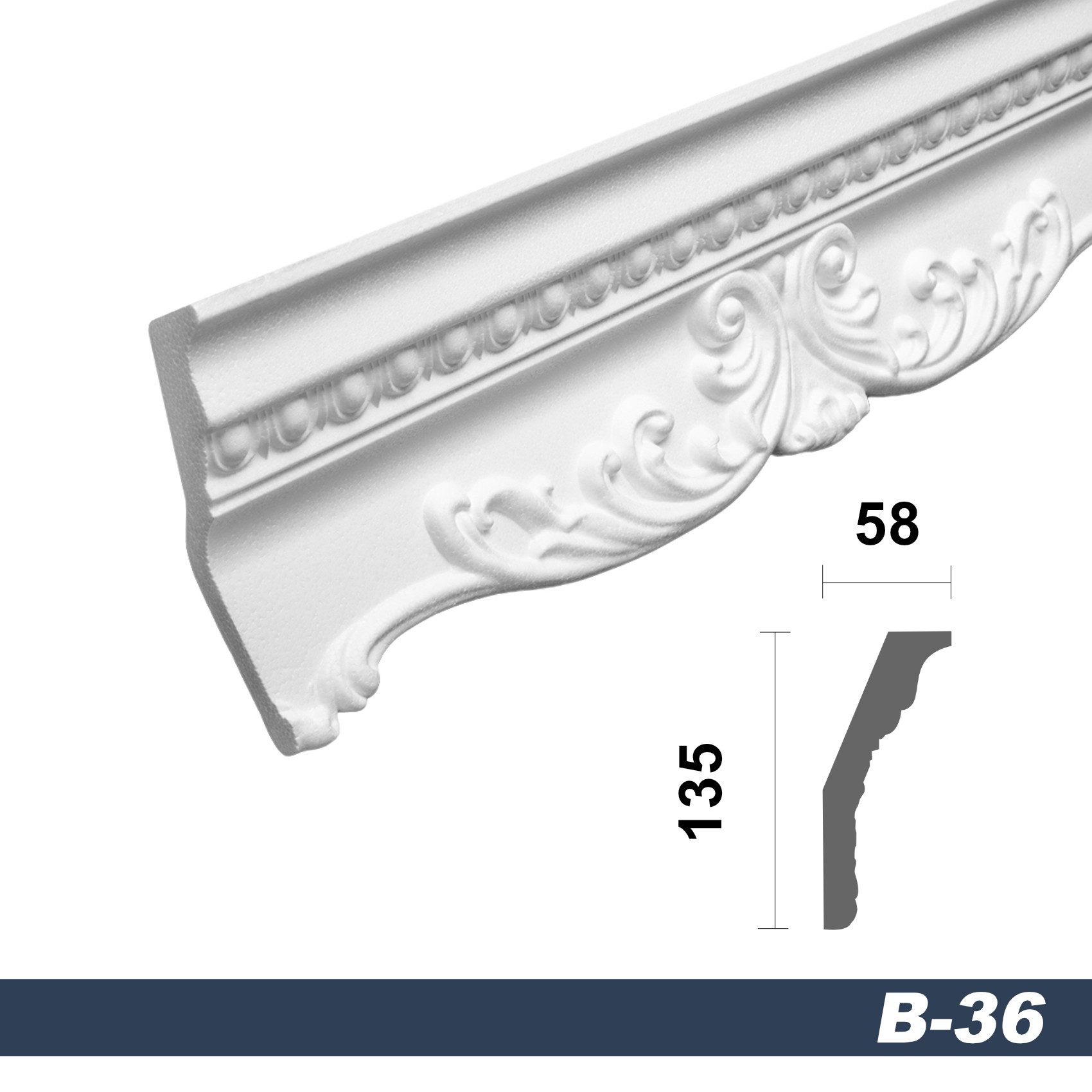 marbet design Stuckleiste B-36, 2 Meter, günstig online kaufen
