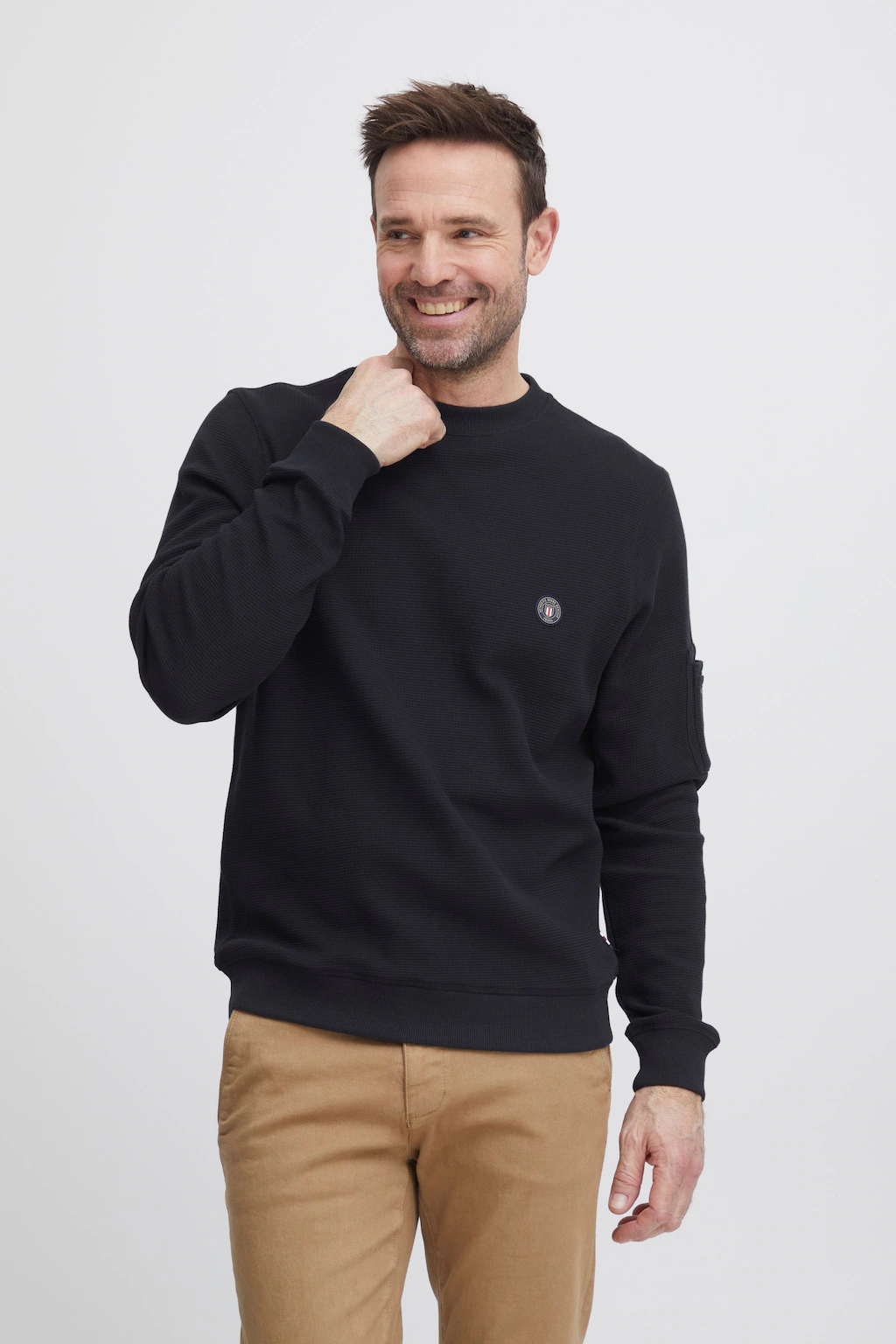 FQ1924 Sweatshirt "FQ1924 FQWILLIAM structure crewneck sweatshirt" günstig online kaufen