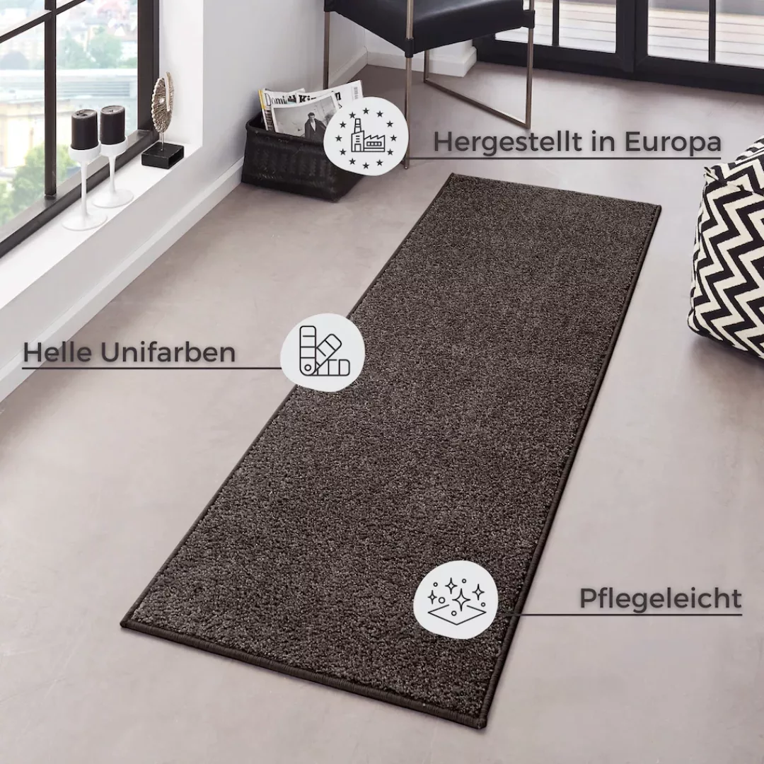 HANSE Home Läufer »Pure 100«, rechteckig, Kurzflor, Unifarben, Teppich, Mod günstig online kaufen