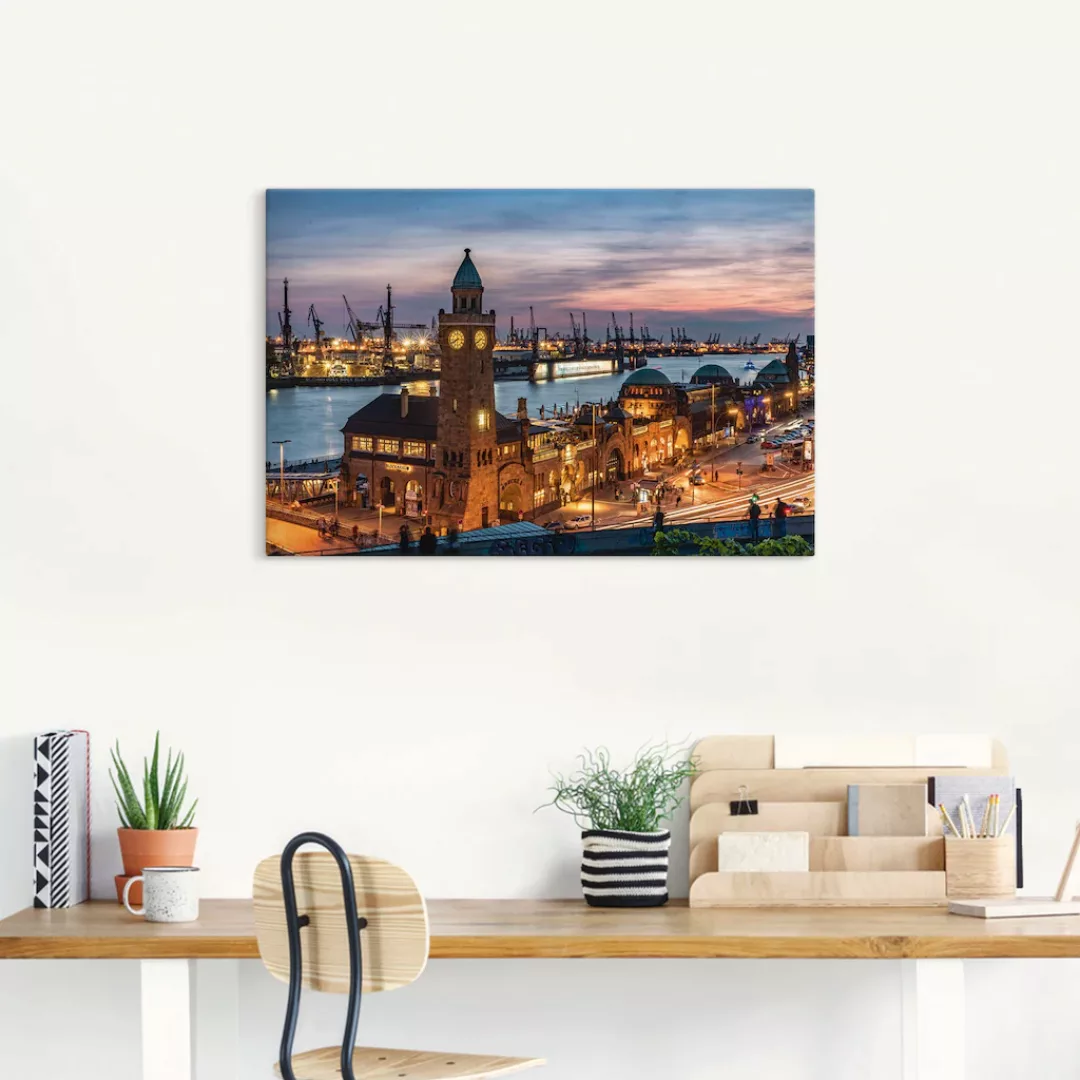 Artland Wandbild »Landungsbrücken Hamburg«, Hamburg, (1 St.), als Alubild, günstig online kaufen