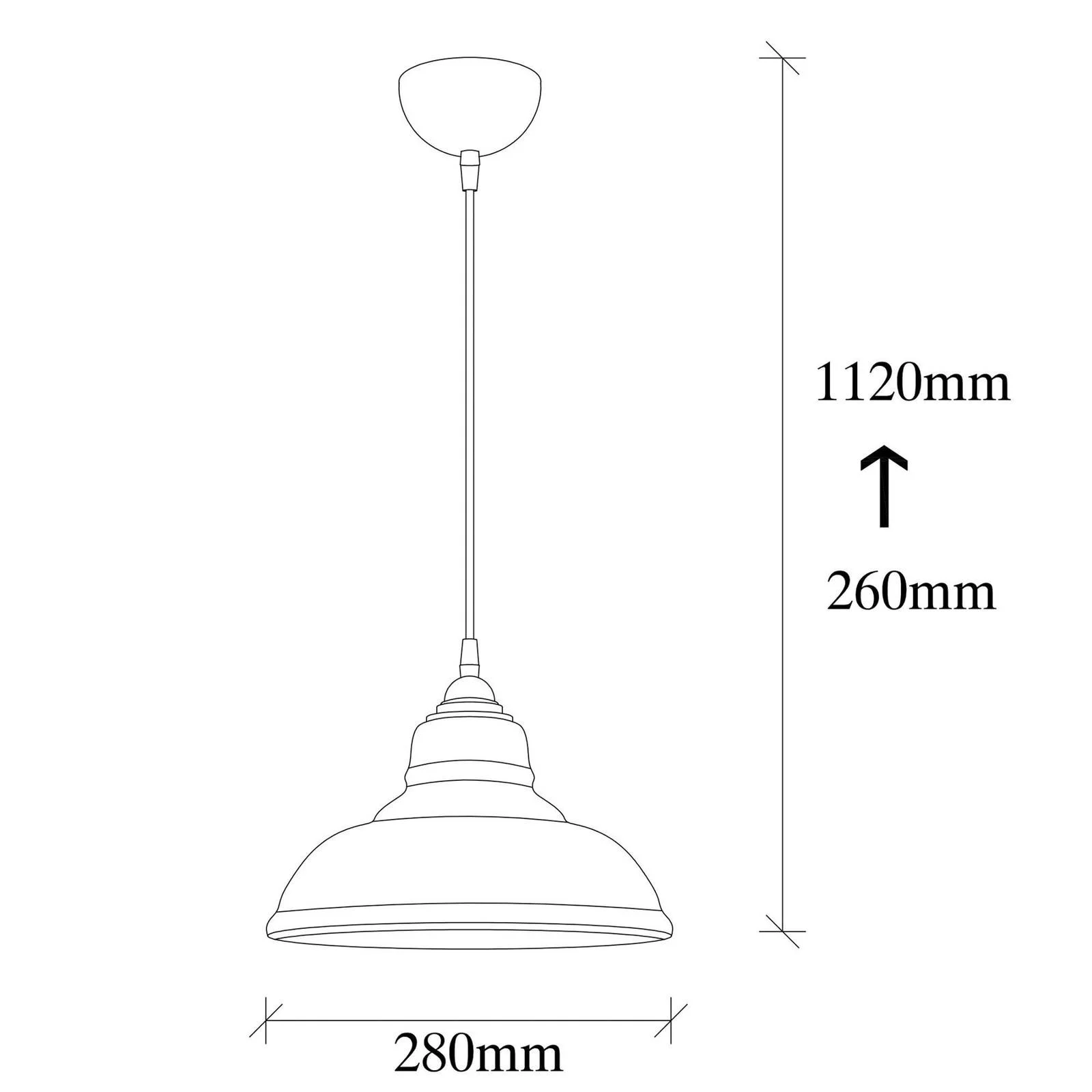 Hängelampe Dilberay 327-S 1-flg. amber/schwarz Glas Ø 28 cm günstig online kaufen