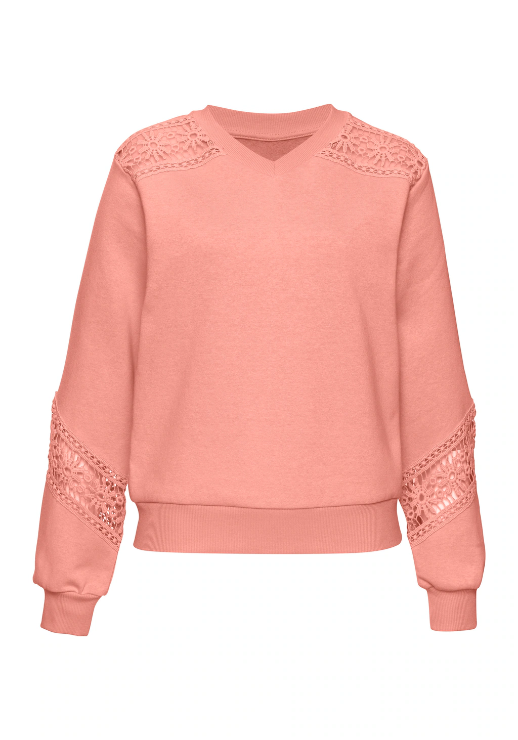 Vivance Sweatshirt, mit Spitzeneinsätzen an Schulter und Ärmel günstig online kaufen