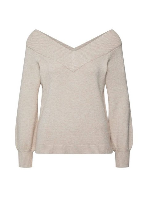 Jdy Shanon Off Shoulder Pullover XS Beige / Detail Melange günstig online kaufen