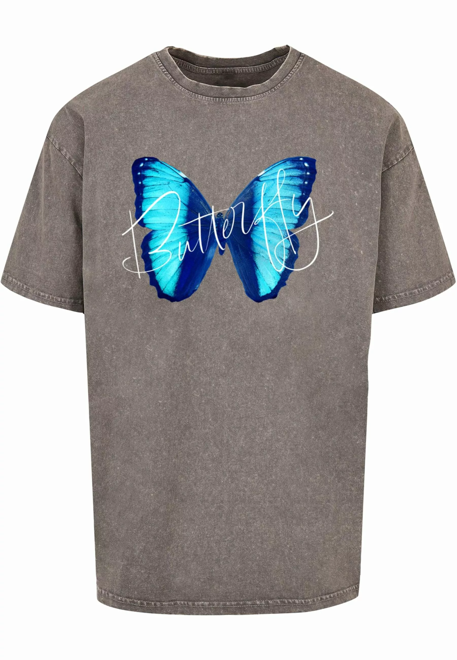 Merchcode T-Shirt "Merchcode Herren Butterfly Blue Acid Washed Heavy Oversi günstig online kaufen