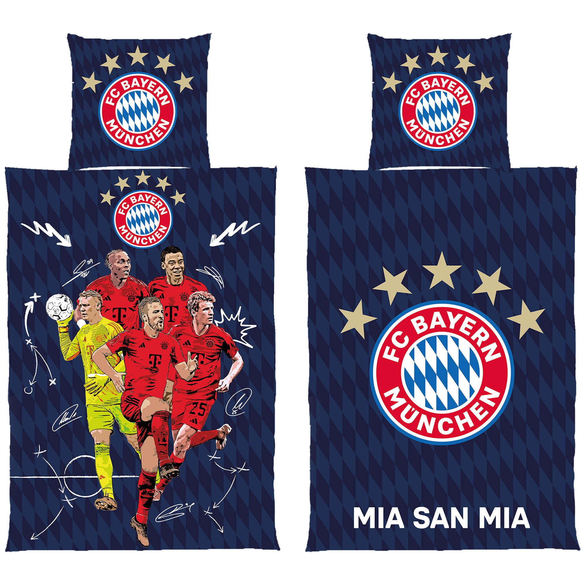 BERONAGE Kinderbettwäsche FC Bayern München Bettwäsche günstig online kaufen