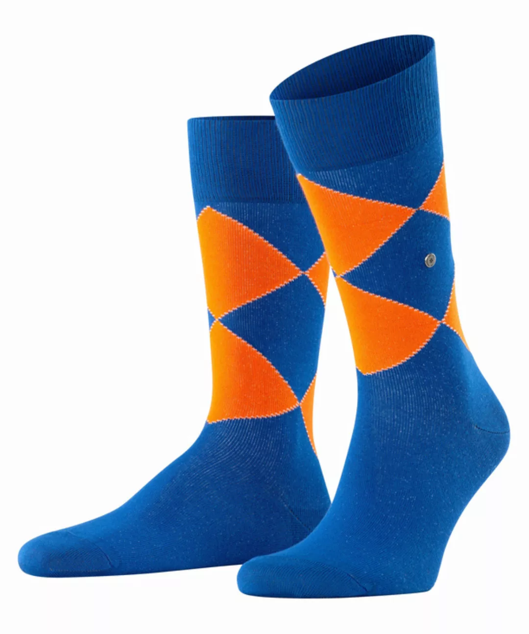 Burlington Organic Herren Socken, 40-46, Blau, Argyle, Baumwolle, 21863-649 günstig online kaufen