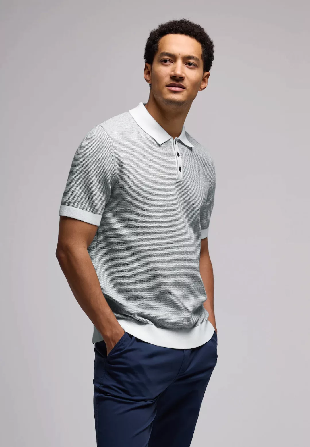 STREET ONE MEN Poloshirt, im soften Baumwoll-Mix günstig online kaufen