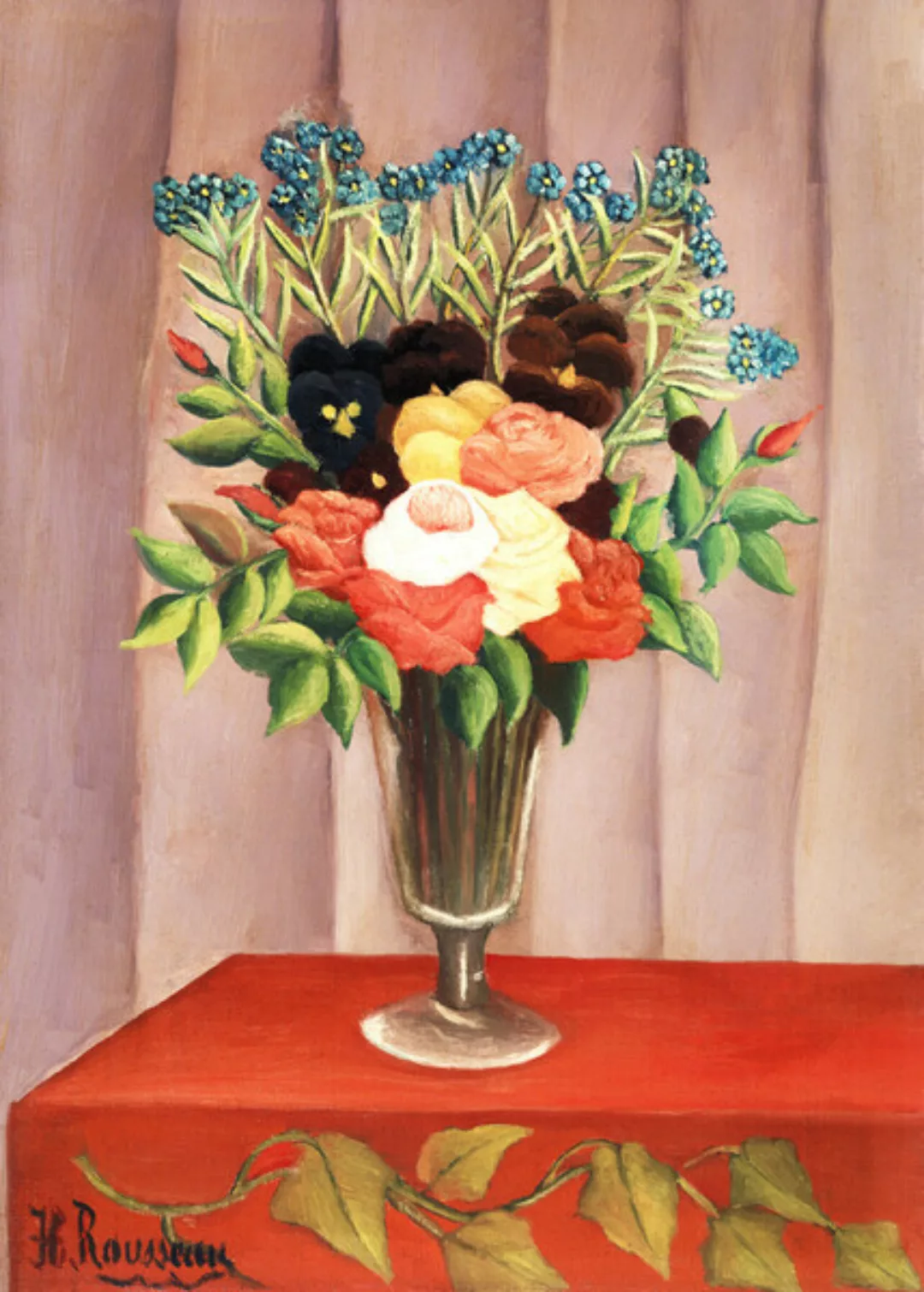 Poster / Leinwandbild - Blumenstrauß (Bouquet De Fleurs) Von Henri Rousseau günstig online kaufen