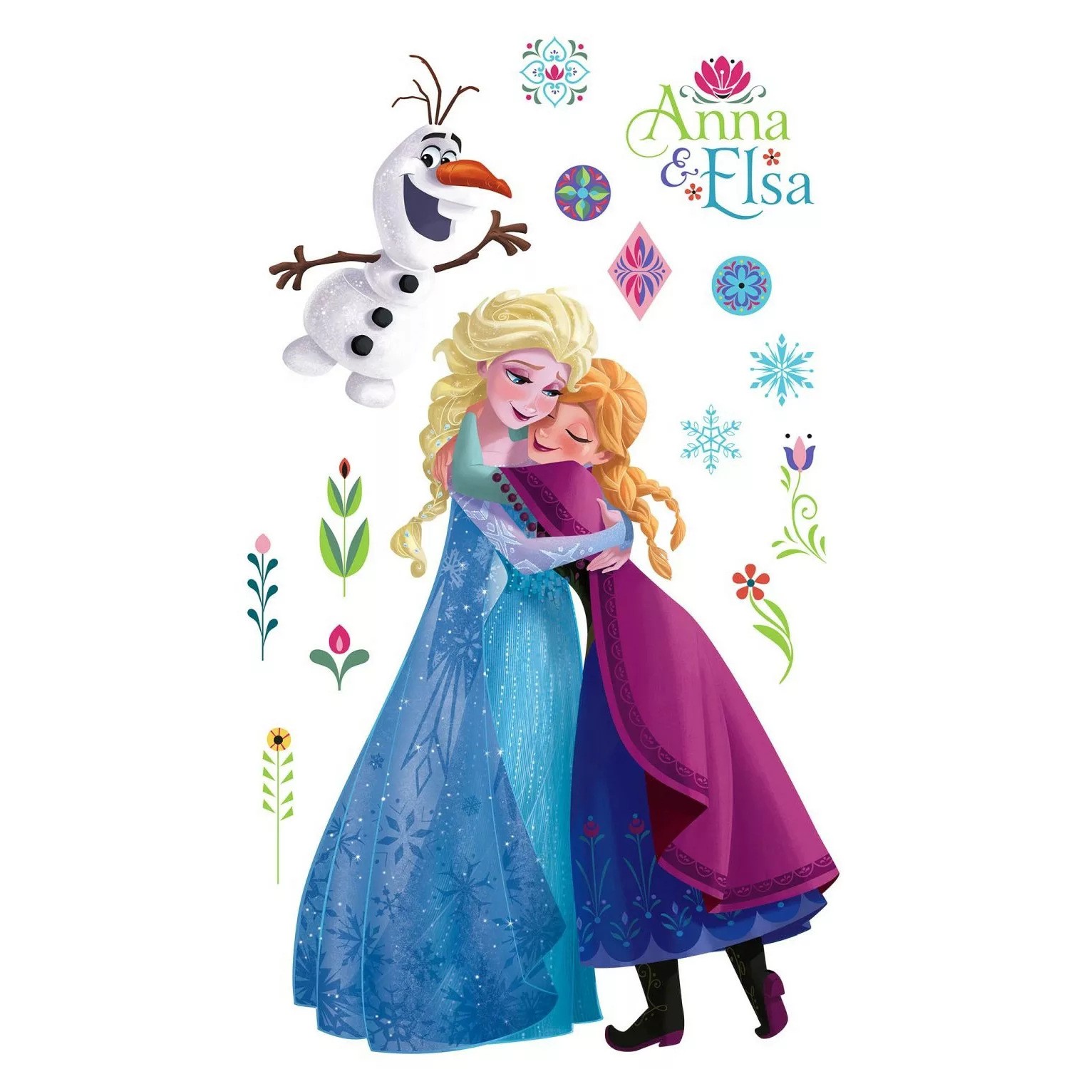 Disney Wandtattoo Die Eiskönigin Nordix Sommer Xxl Blau und Lila 127 x 200 günstig online kaufen