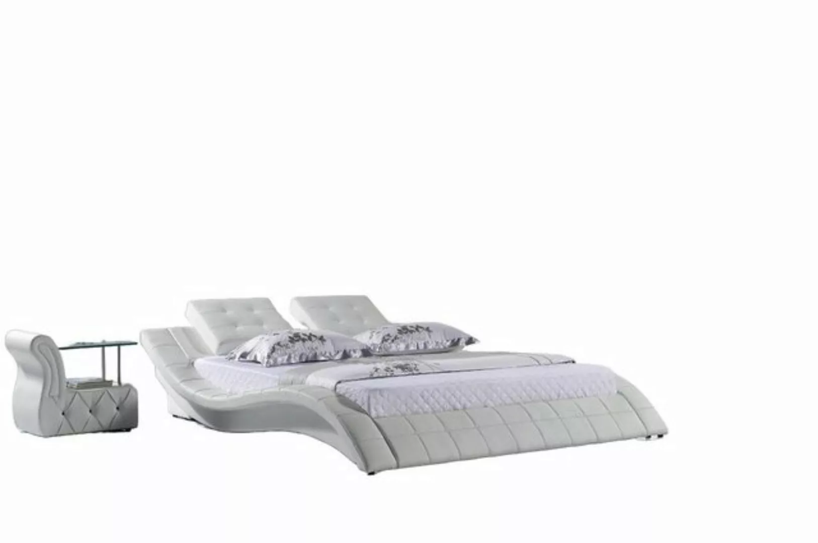 JVmoebel Bett Luxus Doppel Hotel Ehe Betten Holz Schlaf Zimmer Leder Bett, günstig online kaufen