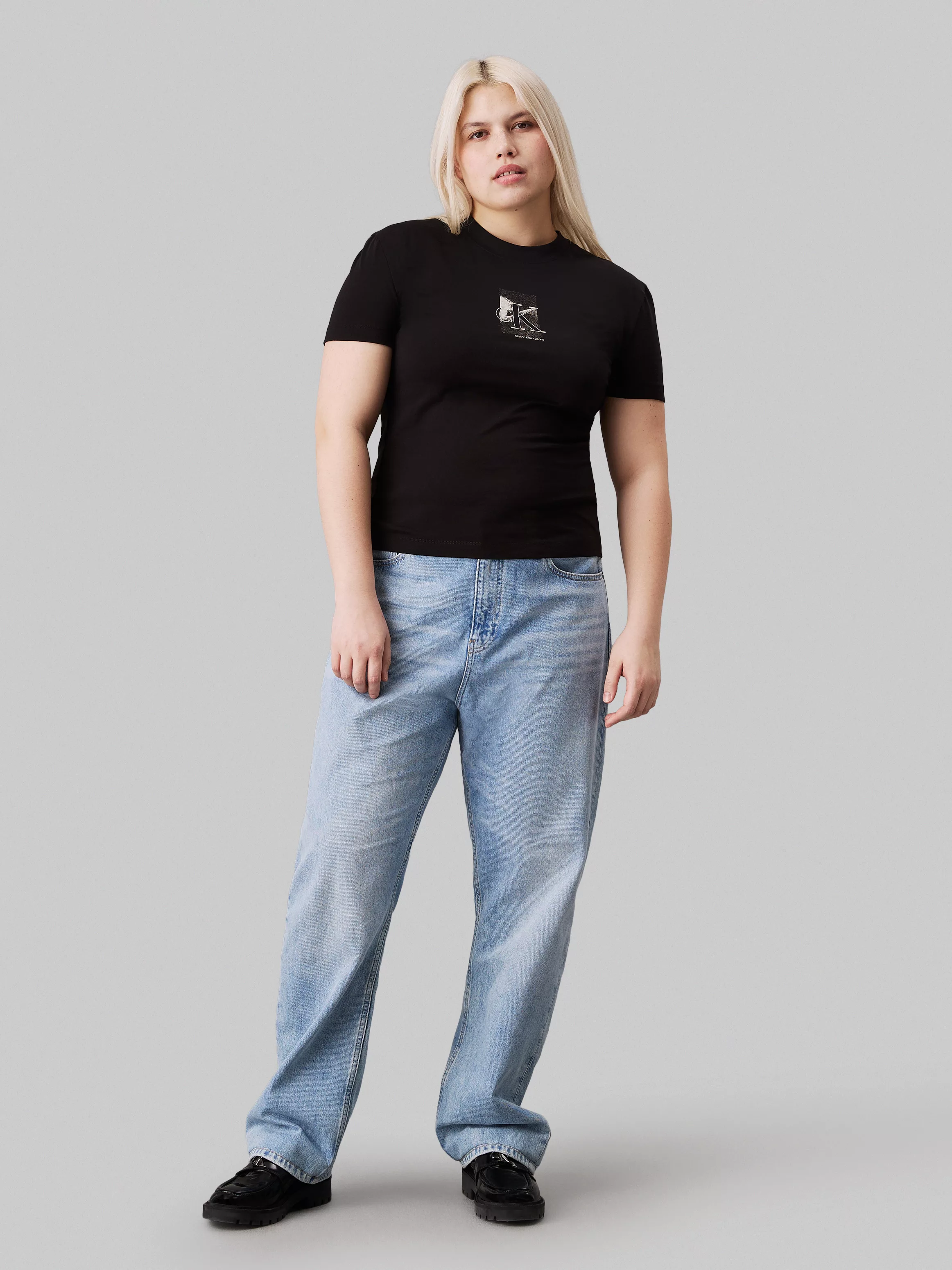 Calvin Klein Jeans Plus T-Shirt PLUS DIFFUSED CK REGULAR TEE in Großen Größ günstig online kaufen