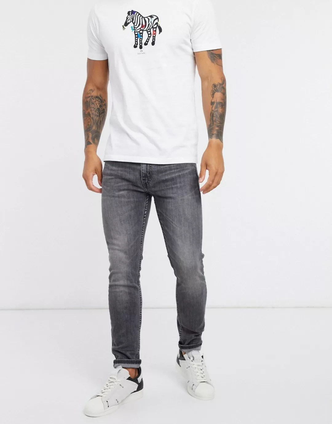 Levi's – 519 Hi Ball – Superskinny-Jeans in verwaschenem Schwarz günstig online kaufen