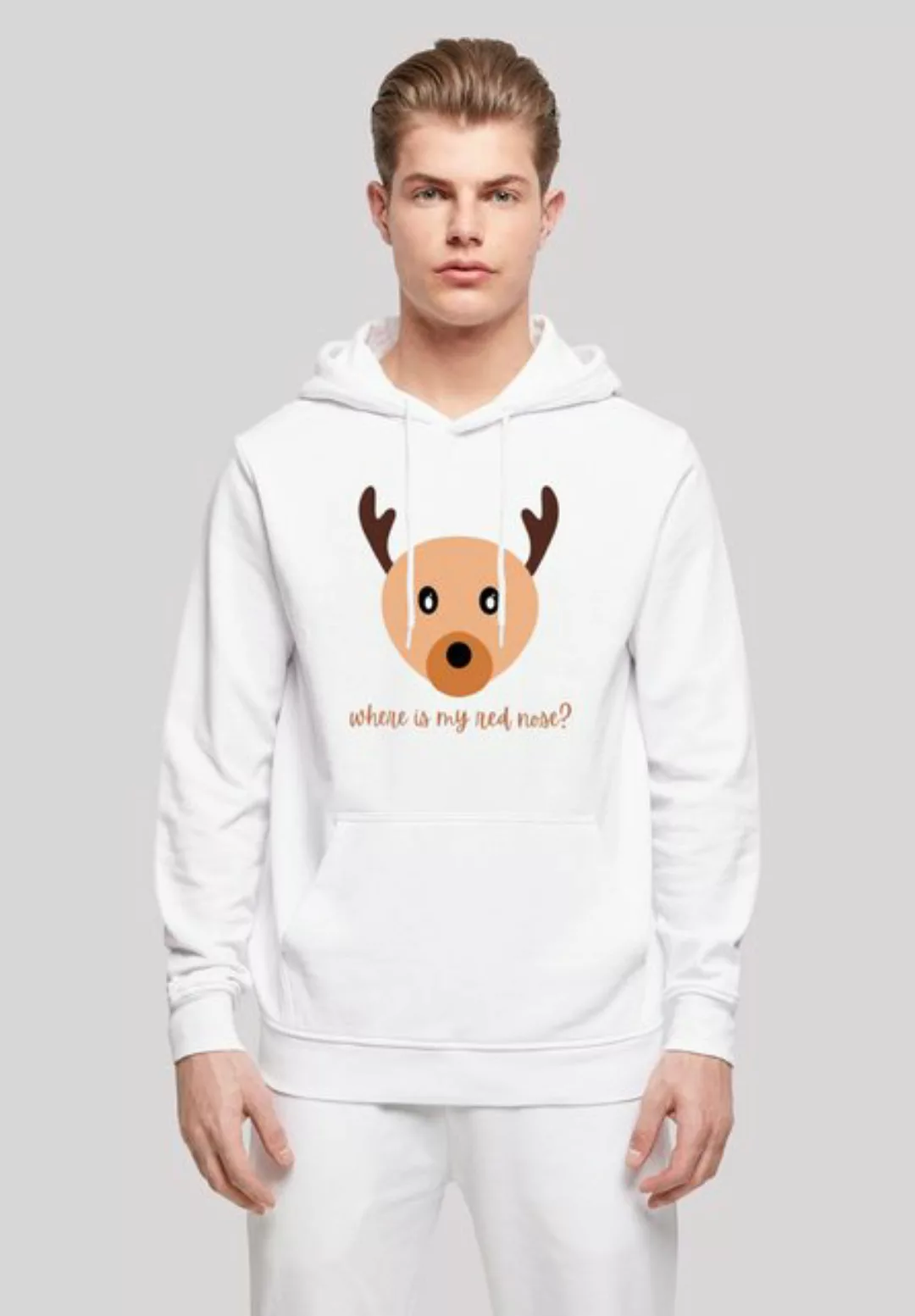 F4NT4STIC Kapuzenpullover Red Nose Weihnachten Print günstig online kaufen