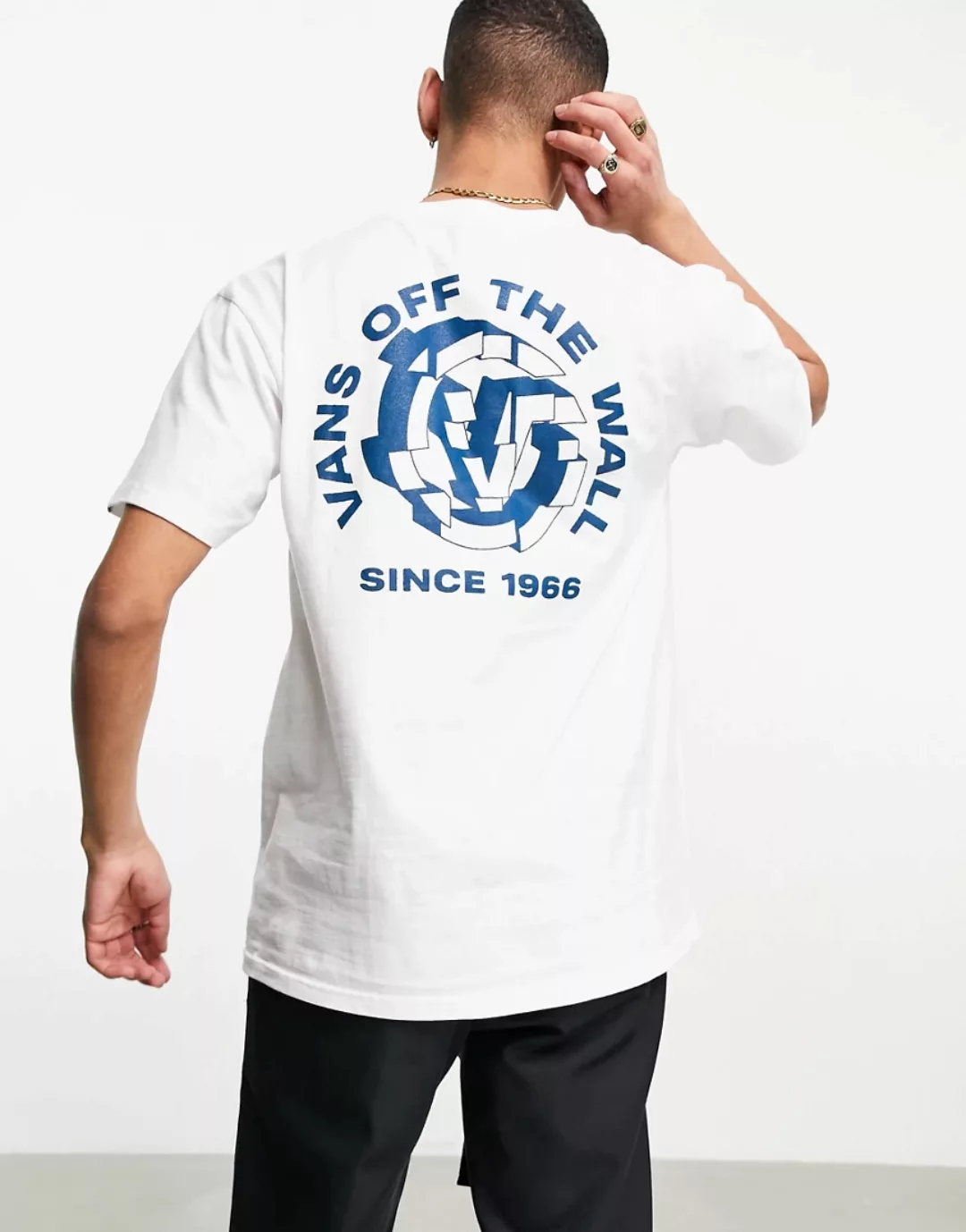 Vans – Gridlock – Kurzärmliges T-Shirt in Weiß günstig online kaufen