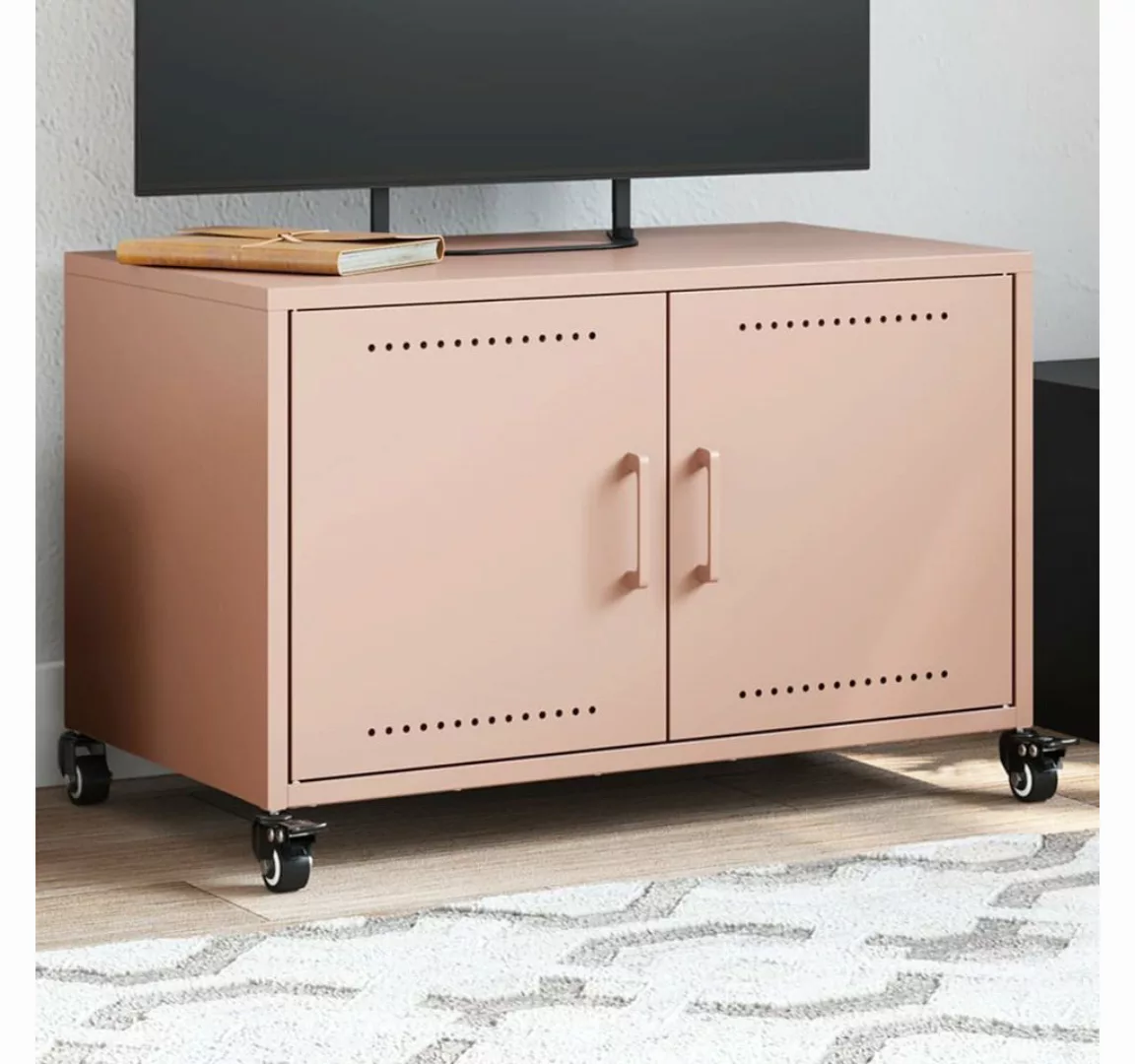 vidaXL Schrankmodule TV-Schrank Rosa 68x39x43,5 cm Kaltgewalzter Stahl günstig online kaufen