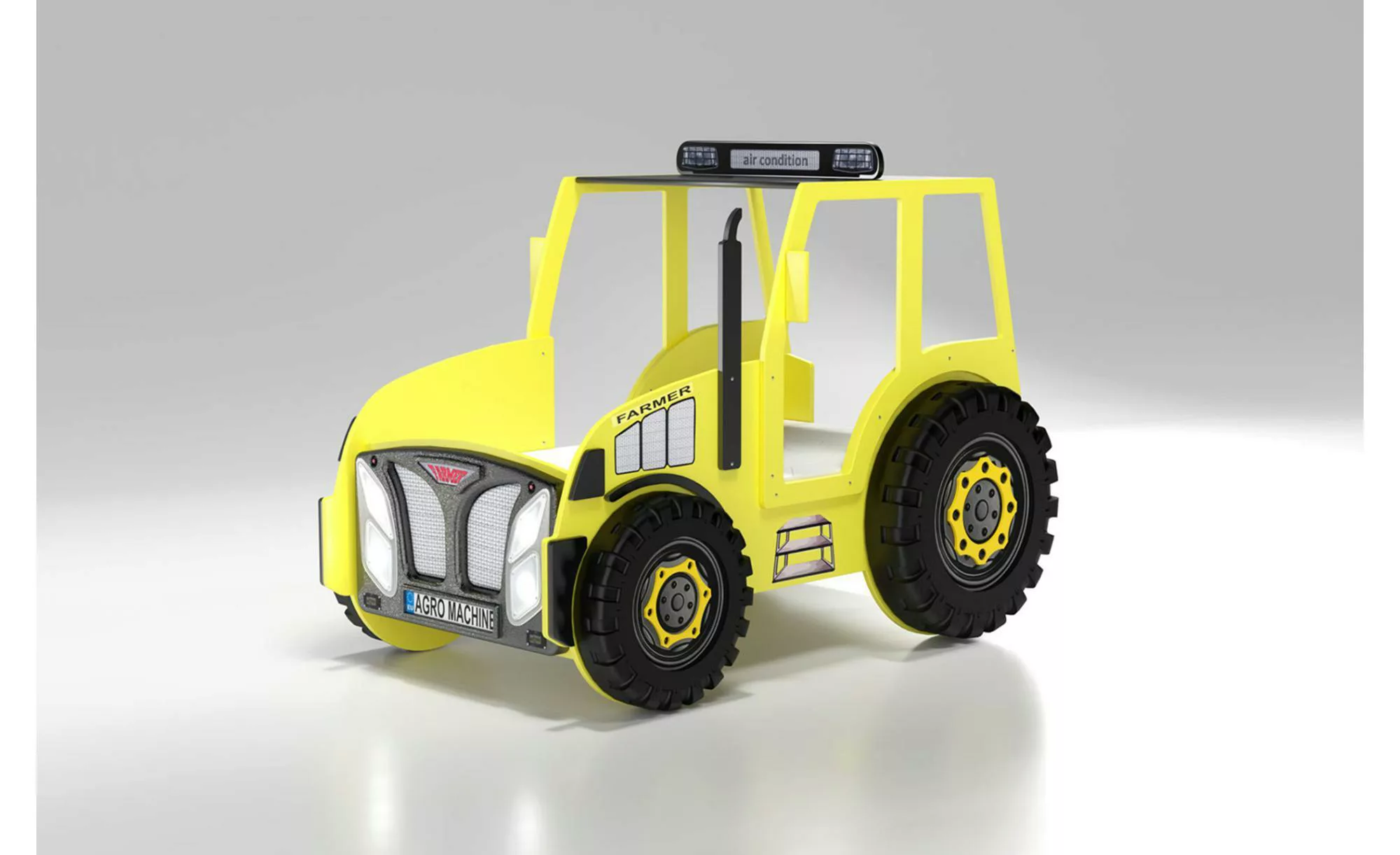 Autobett Traktor ¦ gelb ¦ Maße (cm): B: 111 H: 145 Kindermöbel > Kinderbett günstig online kaufen