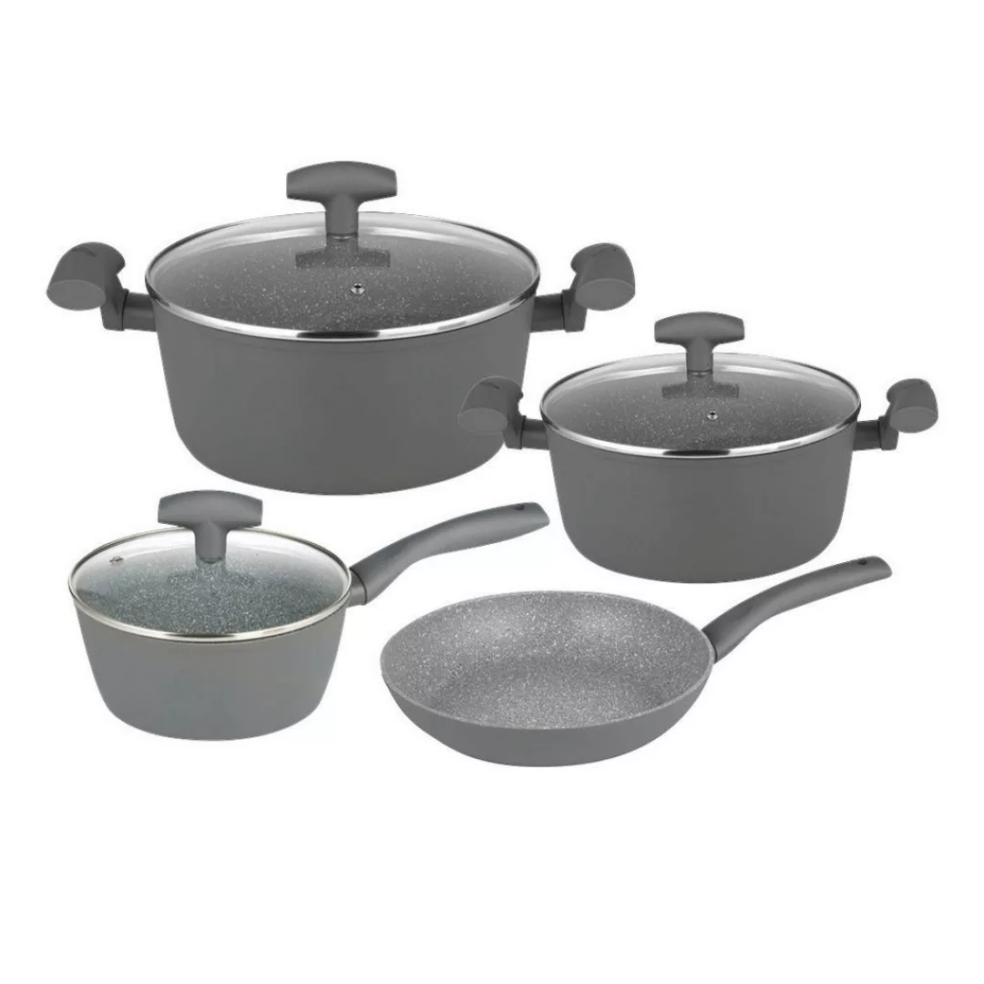 MICHELINO Topfset grau Aluminium 7 tlg. günstig online kaufen