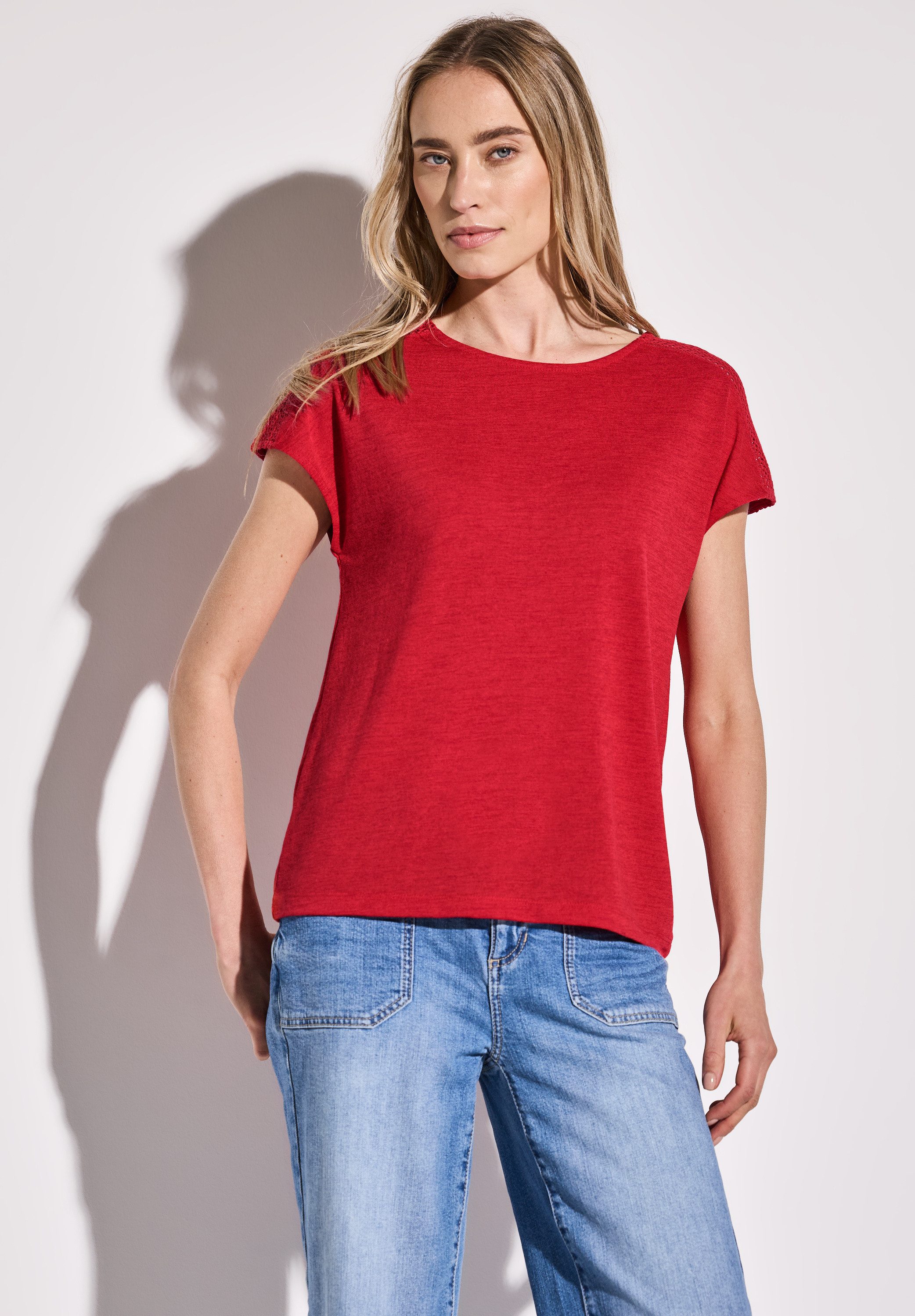 STREET ONE T-Shirt, mit U-Boot-Ausschnitt günstig online kaufen
