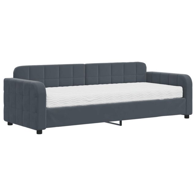 vidaXL Bett Tagesbett mit Matratze Dunkelgrau 80x200 cm Samt günstig online kaufen