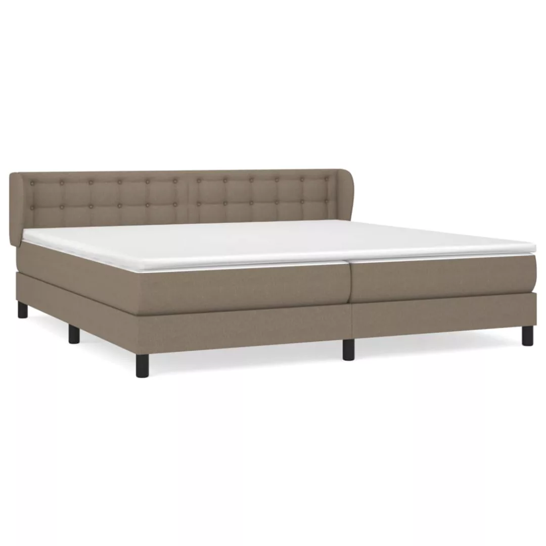 Vidaxl Boxspringbett Mit Matratze Taupe 200x200 Cm Stoff günstig online kaufen