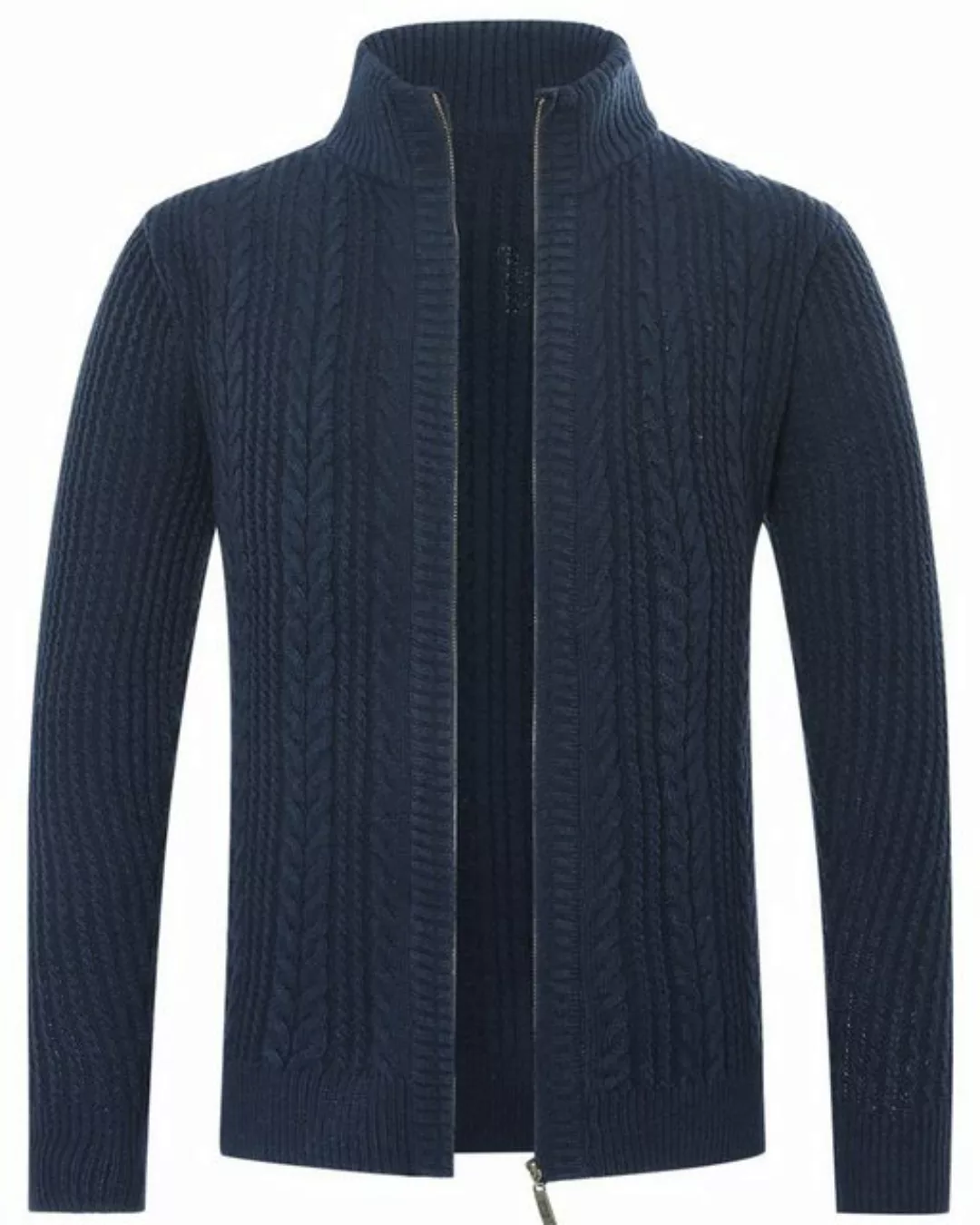 Allthemen Cardigan Herren Strickjacke mit Reißverschluss Grobstrick mit Ste günstig online kaufen